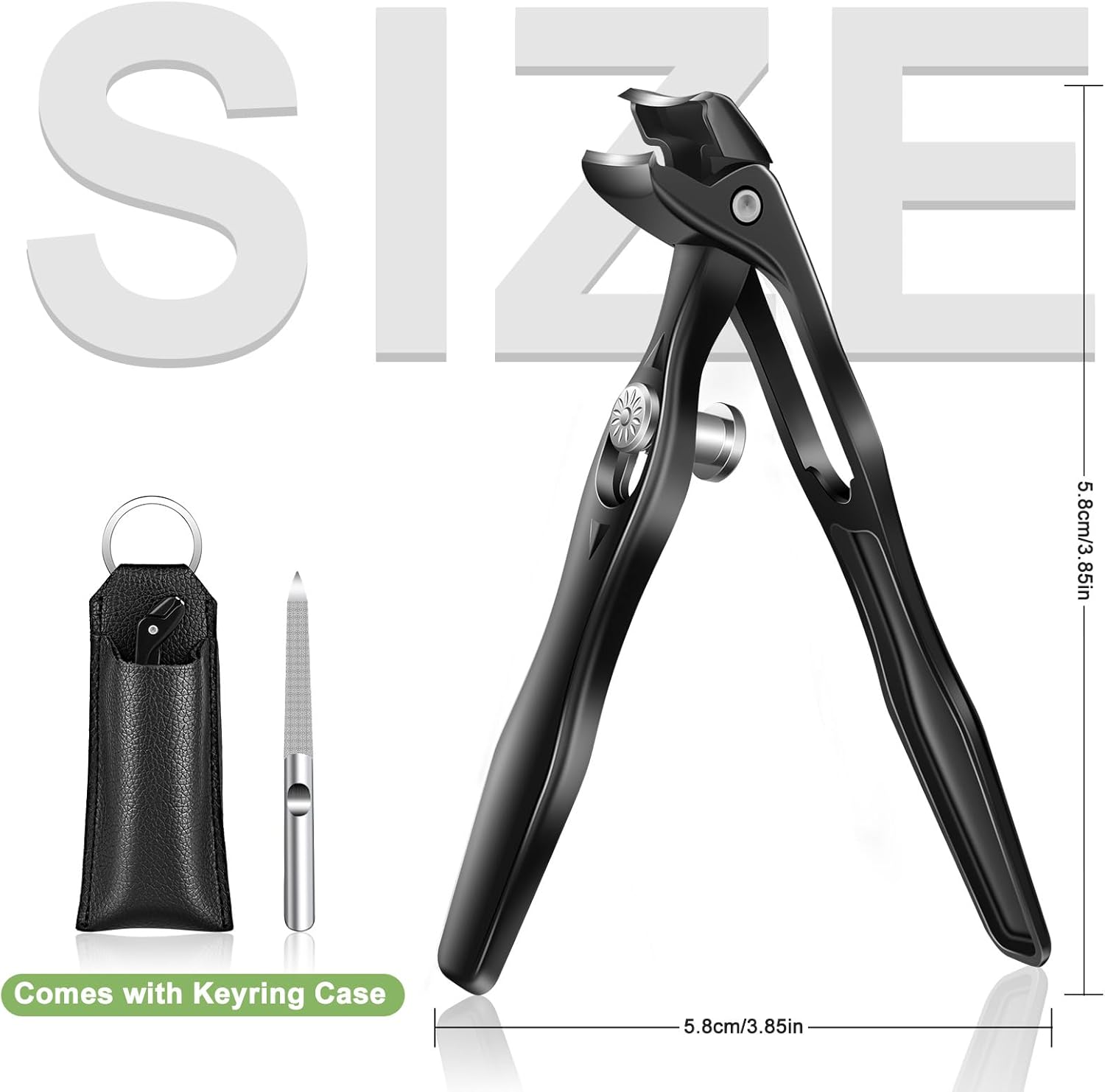 Extra Long Handle Ergonomic Toenail Clipper for Thick Nails, Adult Senior Use - Image 3