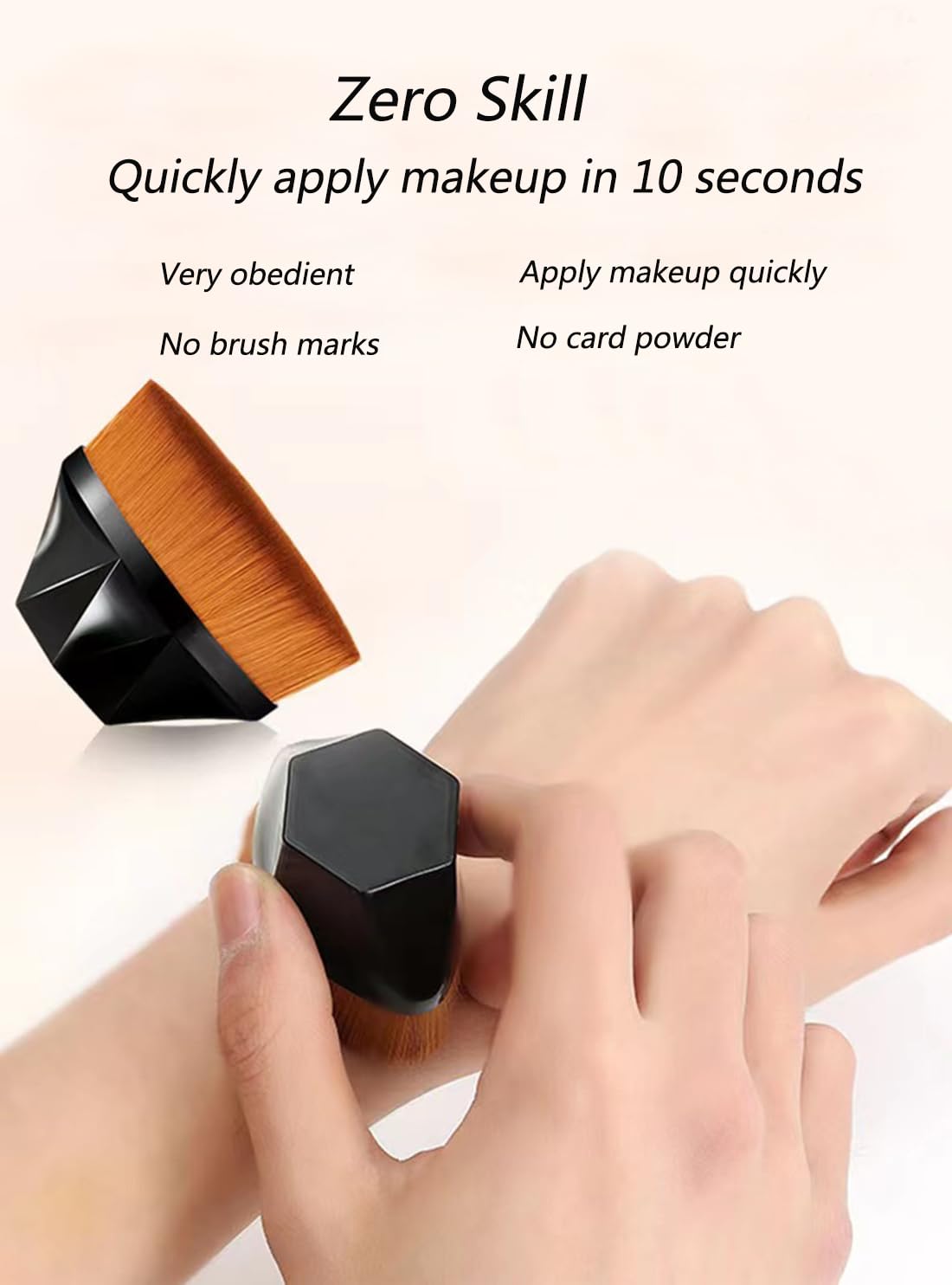 2PC High-Density Flat Top Foundation and Multi-Purpose Makeup Brush Set - Image 5