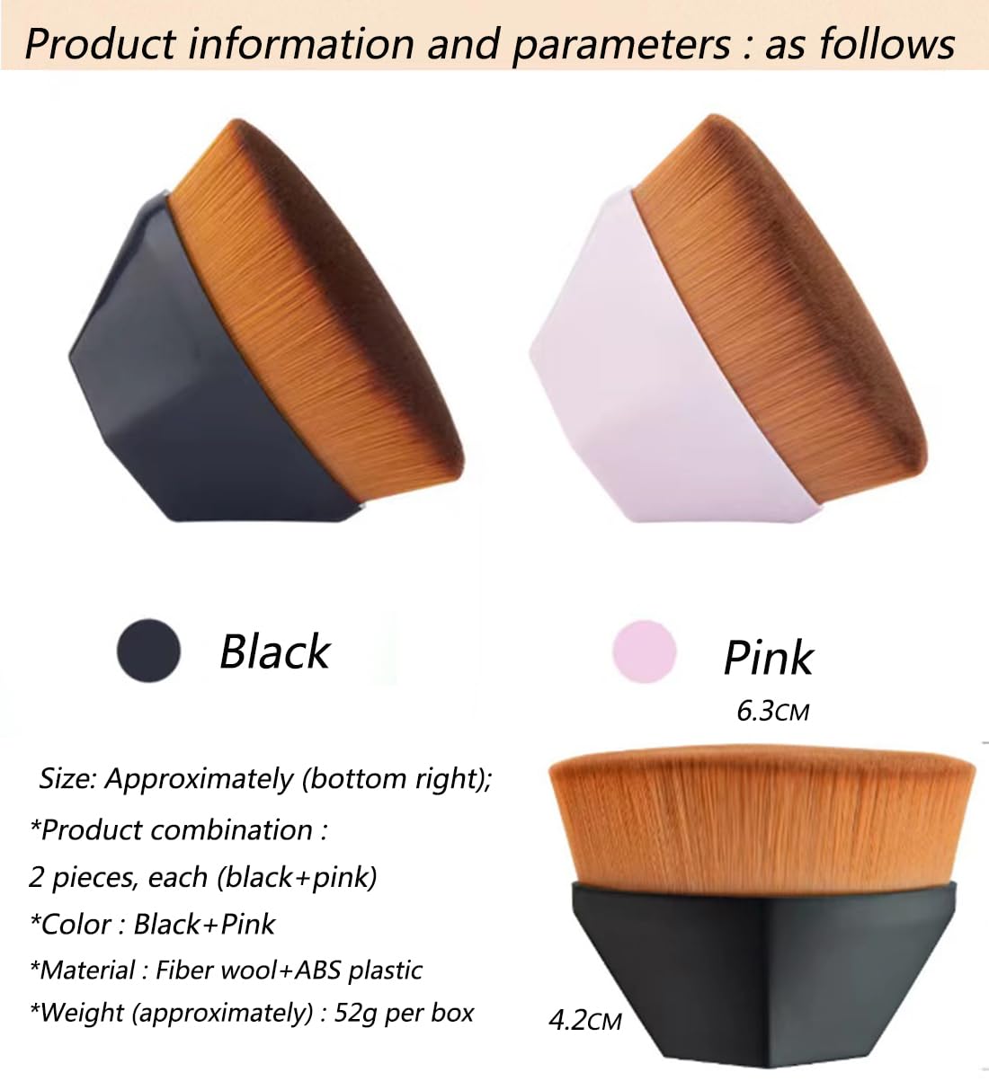 2PC High-Density Flat Top Foundation and Multi-Purpose Makeup Brush Set - Image 7