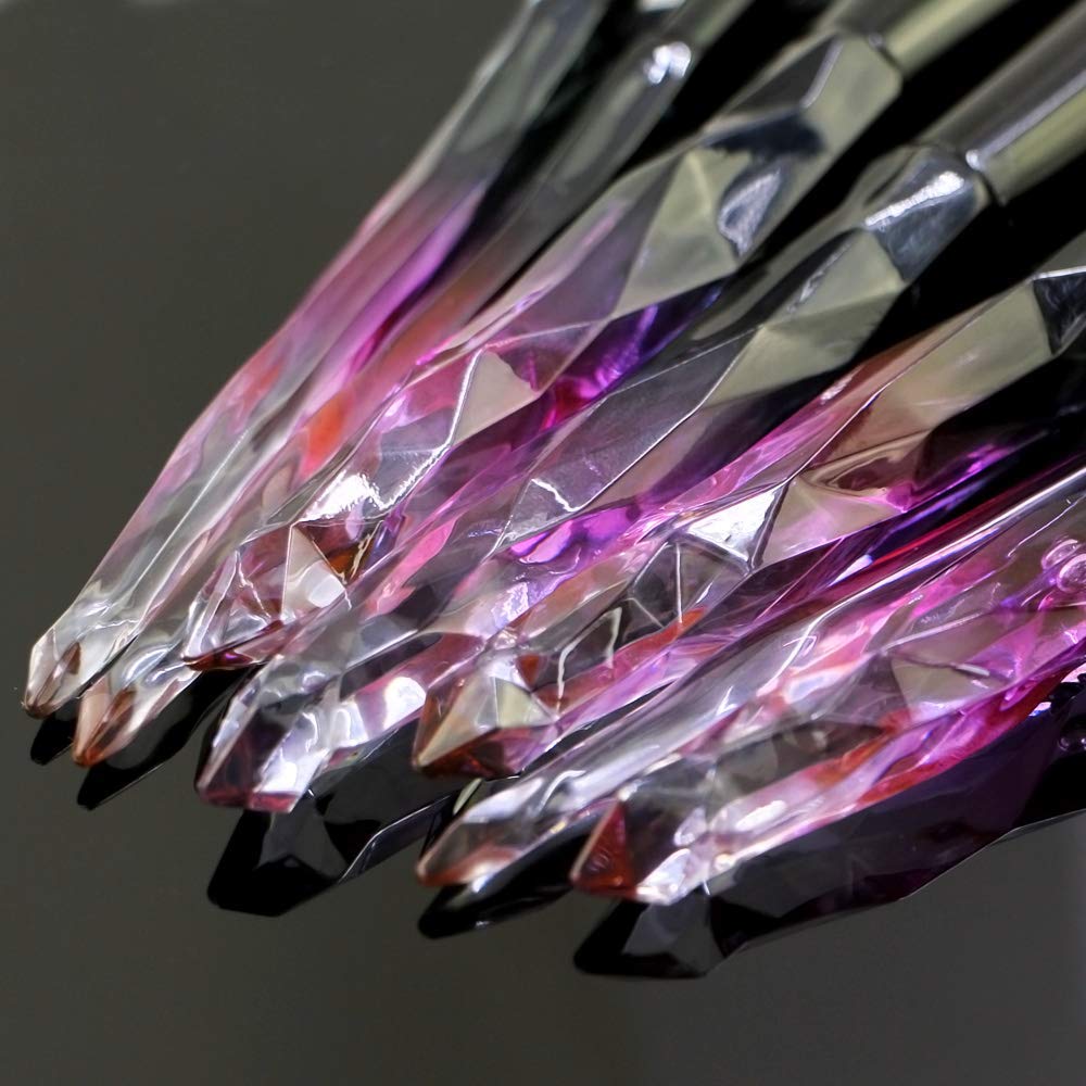 Transparent Handle Makeup Brush Set for Foundation, Blush, and Eye Shadow Application - Image 9