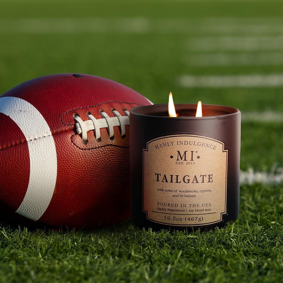 Manly Indulgence Tailgate Scented Candle, 2 Wick, 16.5 oz, Long Burn Time - Image 4