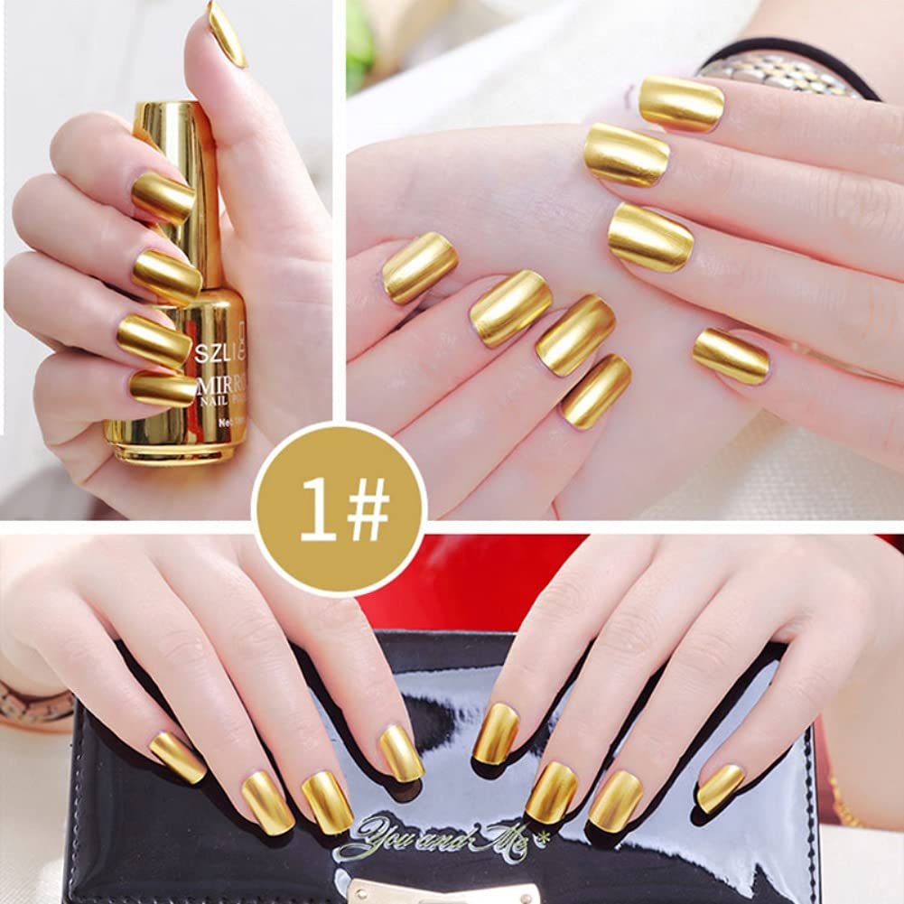 Matte Metallic 18ml Pearl Gold Nail Polish Varnish Durable Manicure Tool - Image 2