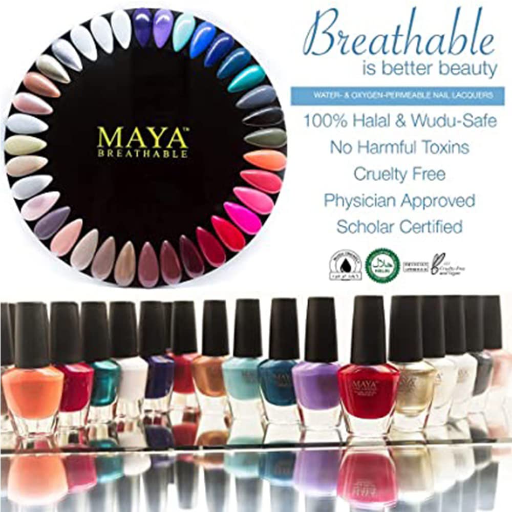 MAYA Quick Dry Halal Vegan Cruelty-Free Non-Toxic Breathable Nail Polish 15ml - Image 6