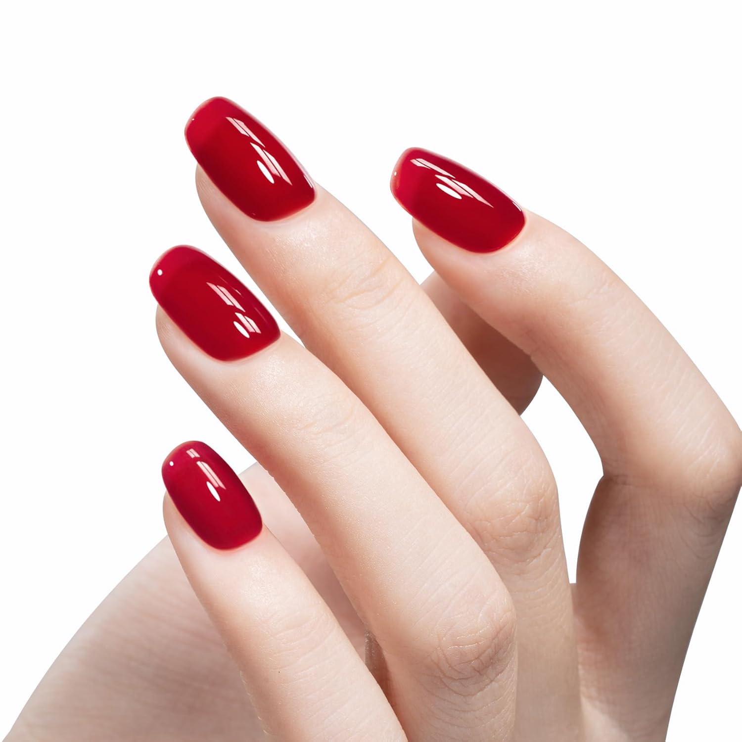 MAYCHAO Sheer Red Gel Nail Polish 15ML for DIY Manicure and Nail Art - Image 2