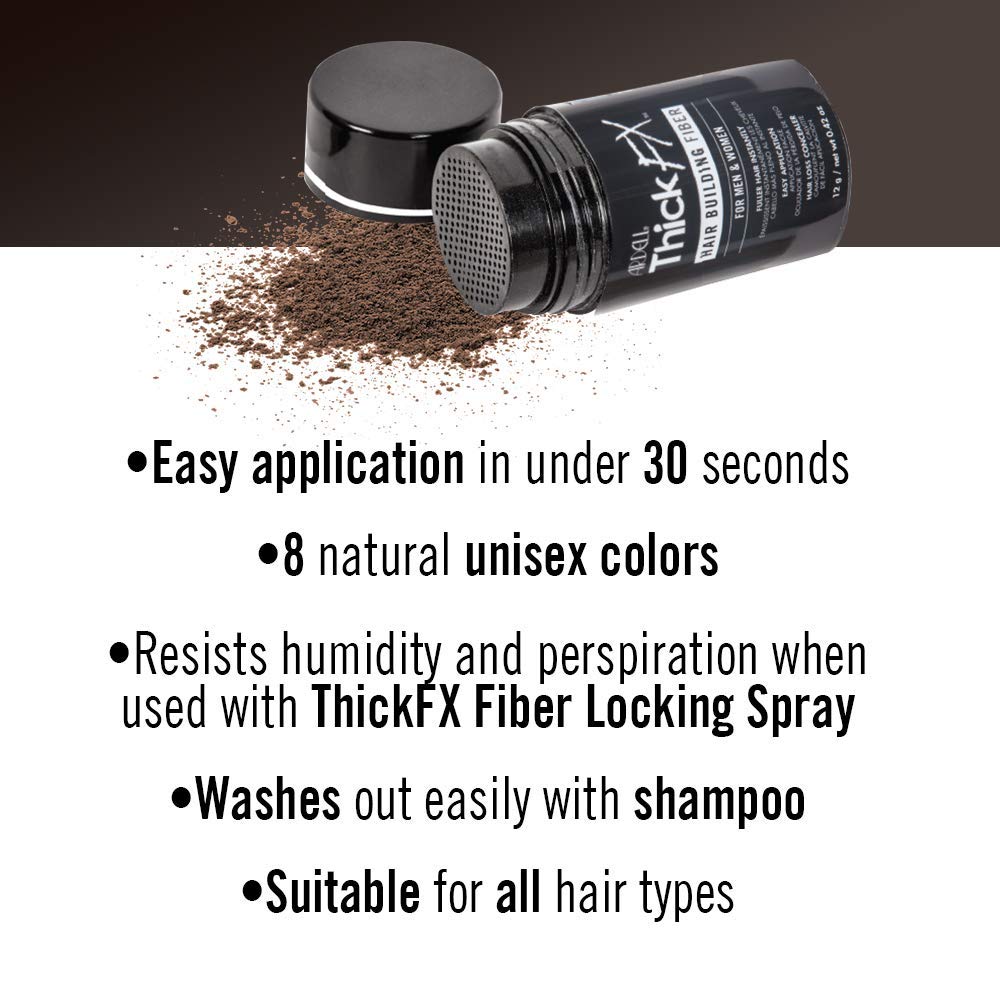 Instant Fuller Hair Medium Brown Fiber Blend 0.42 oz for Thinning Hair - Image 6