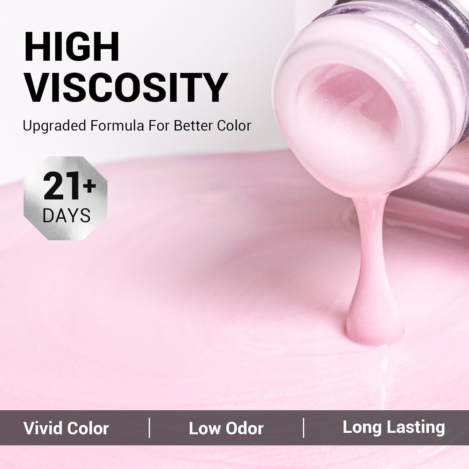MelodySusie 0.5fl oz Shimmer Pearl Pink Gel Nail Polish for DIY Manicure - Image 2