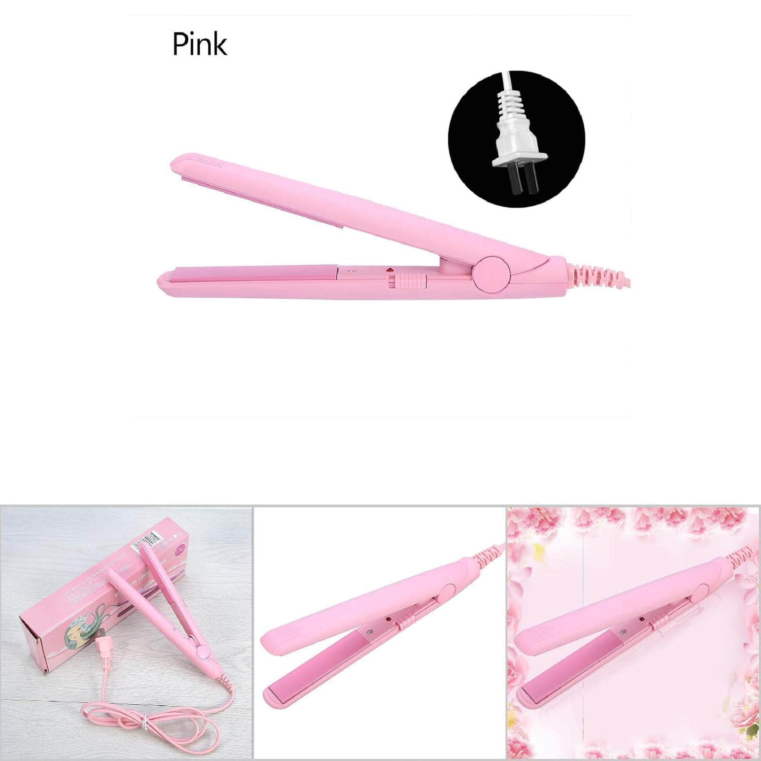 Mini 2-in-1 Ceramic Tourmaline Hair Straightener and Curler for Short Hair Anti-Frizz Touch Control - Image 5