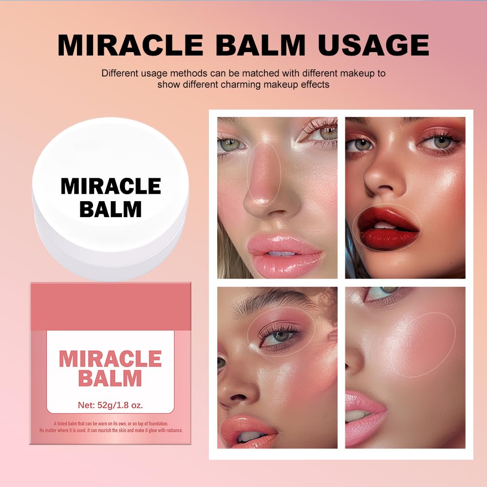 Miracle Balm Blush for Cheeks, Lips, Eyelids, and Face - Moisturizing Tint, Natural Finish, Large 1 oz - Image 6