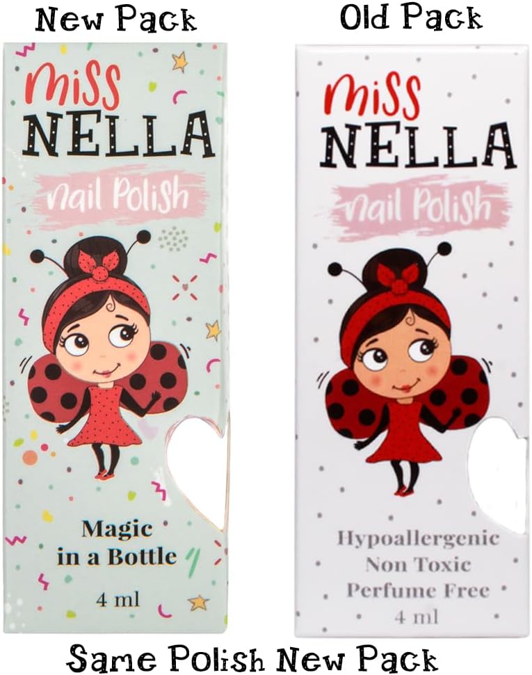 Miss Nella Kids Shooting Star Silver Sparkle Nail Polish, Non-Toxic Water-Based - Image 6