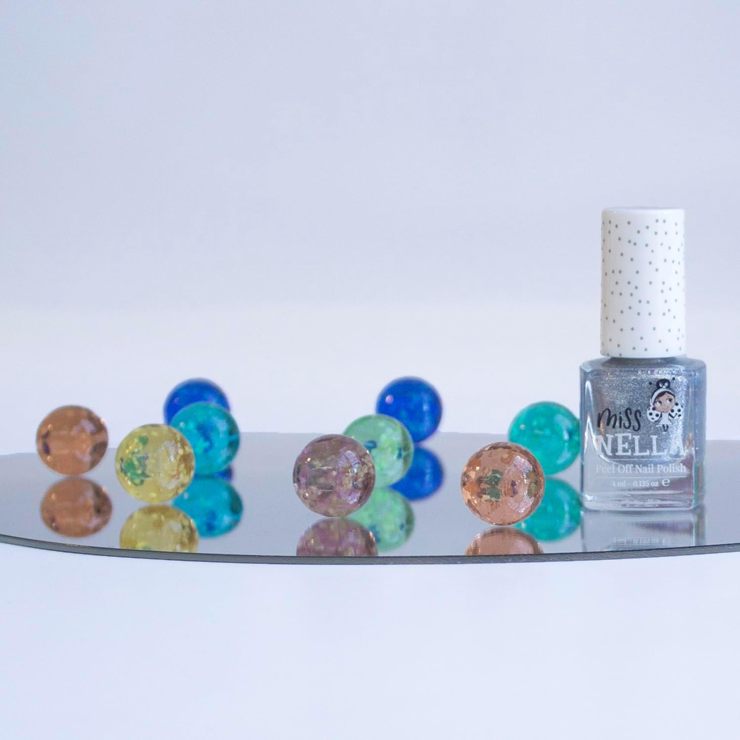Miss Nella Kids Shooting Star Silver Sparkle Nail Polish, Non-Toxic Water-Based - Image 5