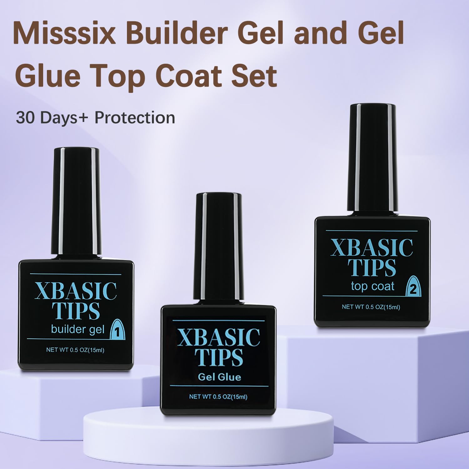 Misssix 160Pcs Short Square French Tip Soft Gel Press On Nails Kit 16 Sizes - Image 7