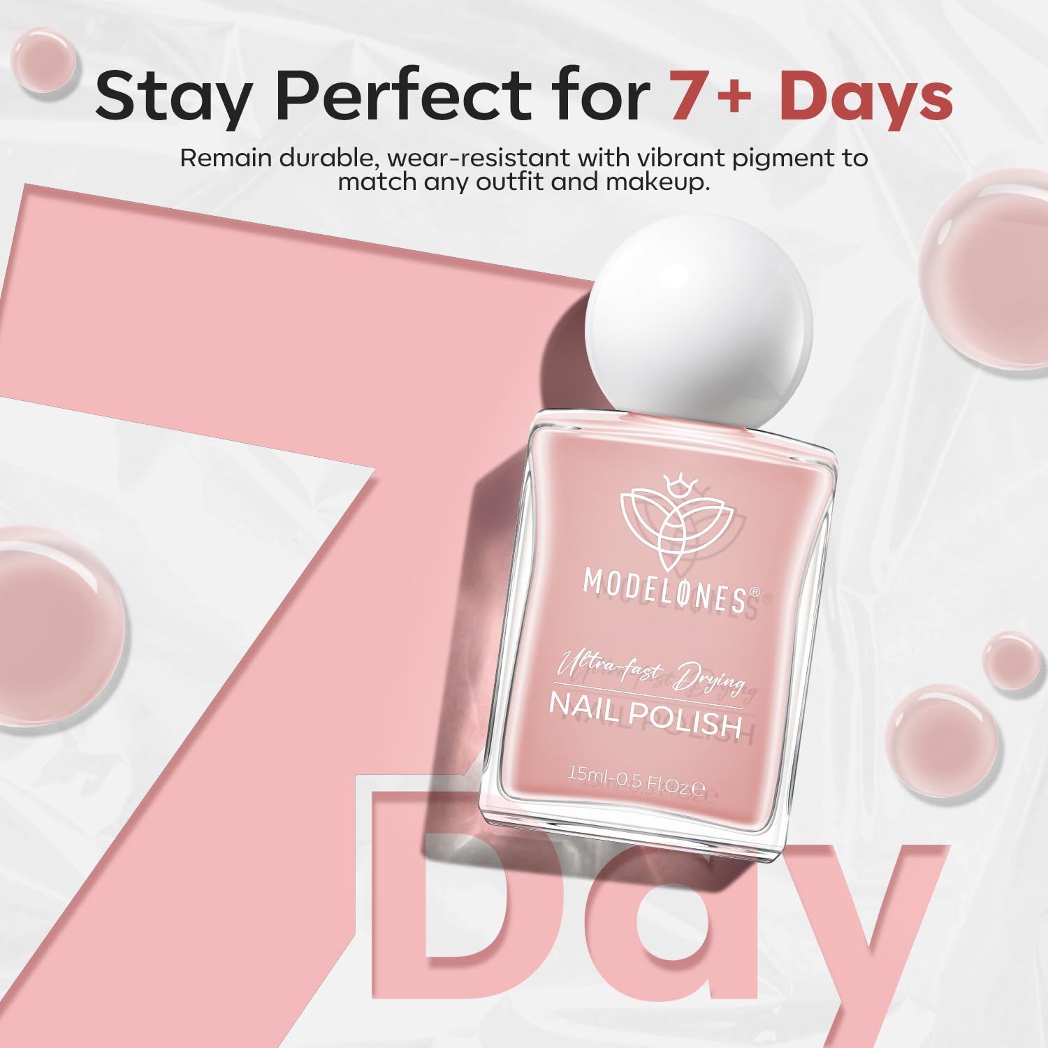 Modelones 15ml Jelly Nude Nail Polish Natural Pink Translucent for DIY Manicure - Image 5