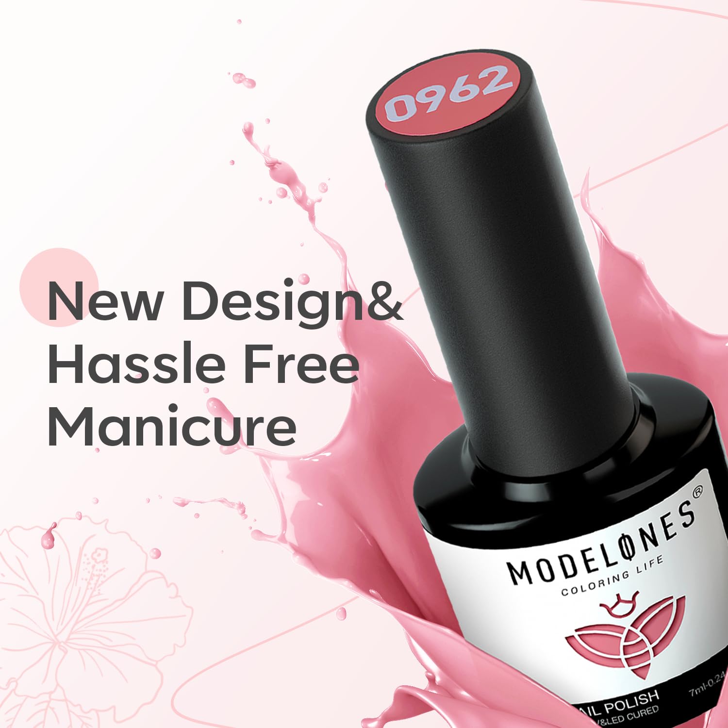 Modelones 6 Color Gel Nail Polish Set Nude Pink Milky White LED Soak Off Starter Kit - Image 9
