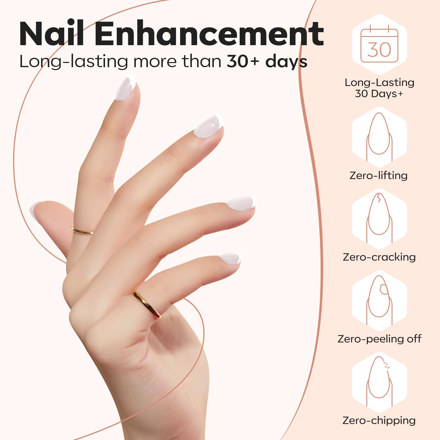 Modelones Milky White Builder Nail Gel 15ml Thickening Strengthener for DIY Nail Extensions - Image 7