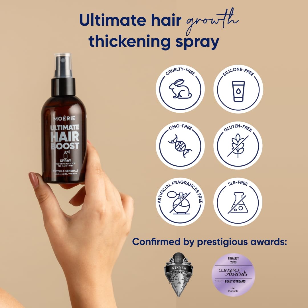 Moerie Ultimate Hair Growth Serum Spray 100% Natural 100+ Nutrients 5.07 Fl Oz - Image 2