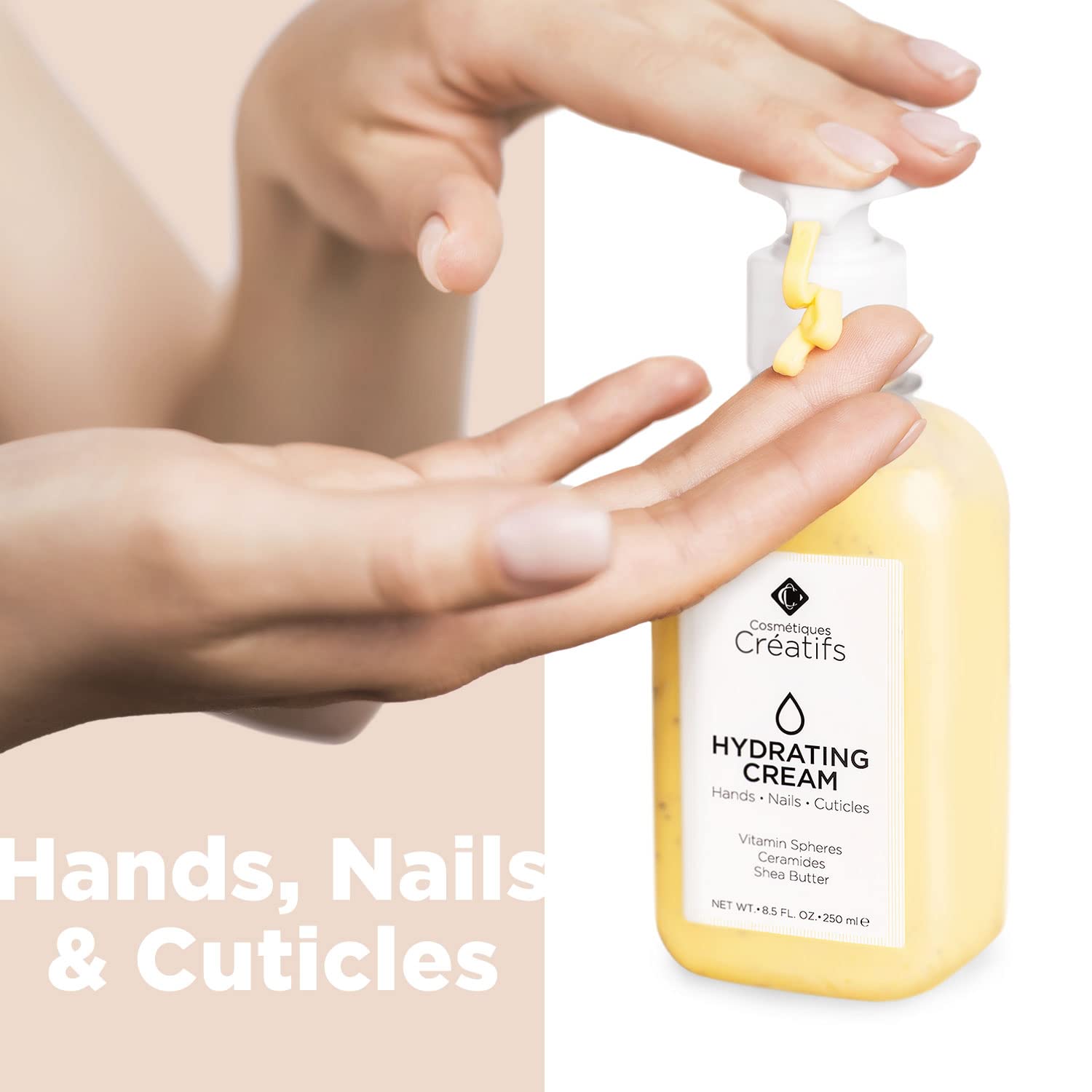 8.5 fl oz Moisturizing Hand Cream for Dry Hands & Cuticles with Vitamin E Shea Butter - Image 3
