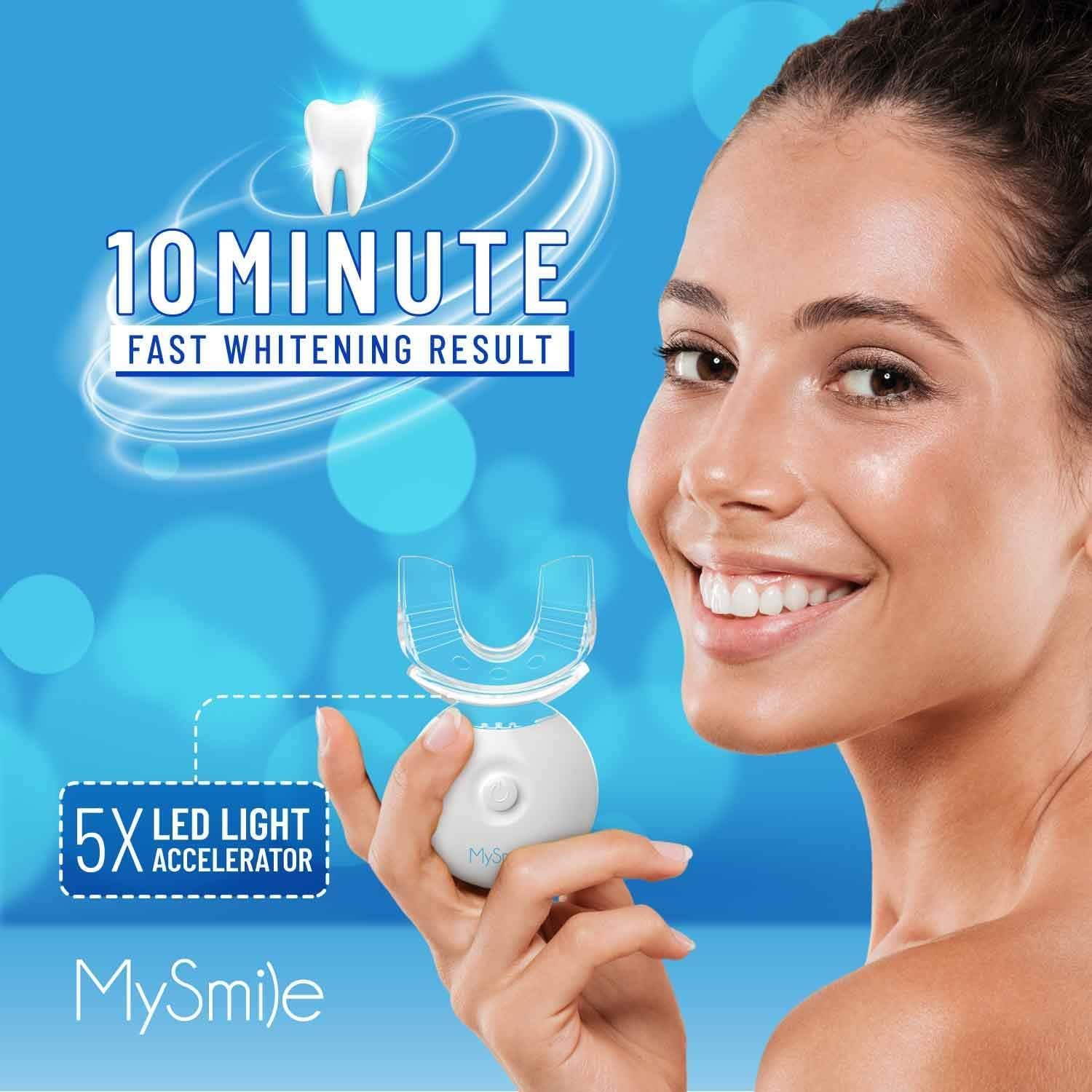 MySmile Advanced Teeth Whitening Kit with LED Light for Rapid 10-Minute Results - Image 4