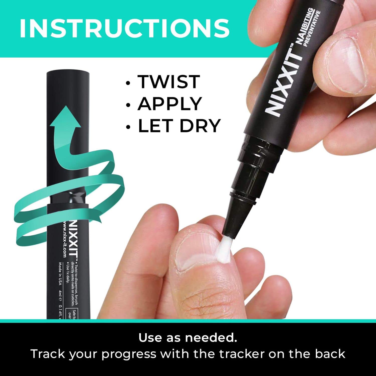Kids and Adults Nail Biting Treatment Pen Safe Bitter Taste Solution 0.5 oz - Image 4