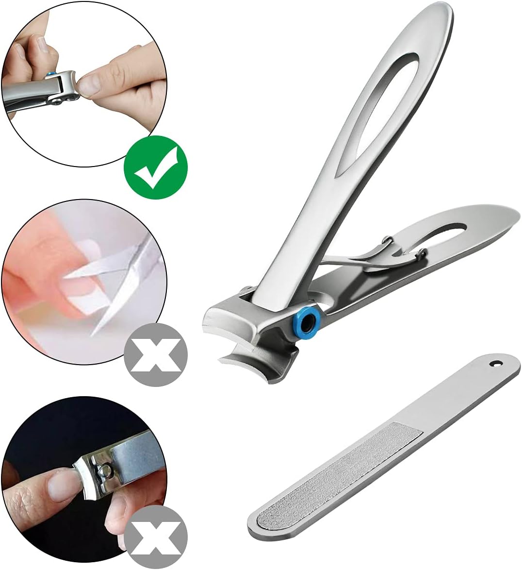 Extra Large 15mm Wide Jaw Stainless Steel Nail Clippers for Thick Toenails - Image 3