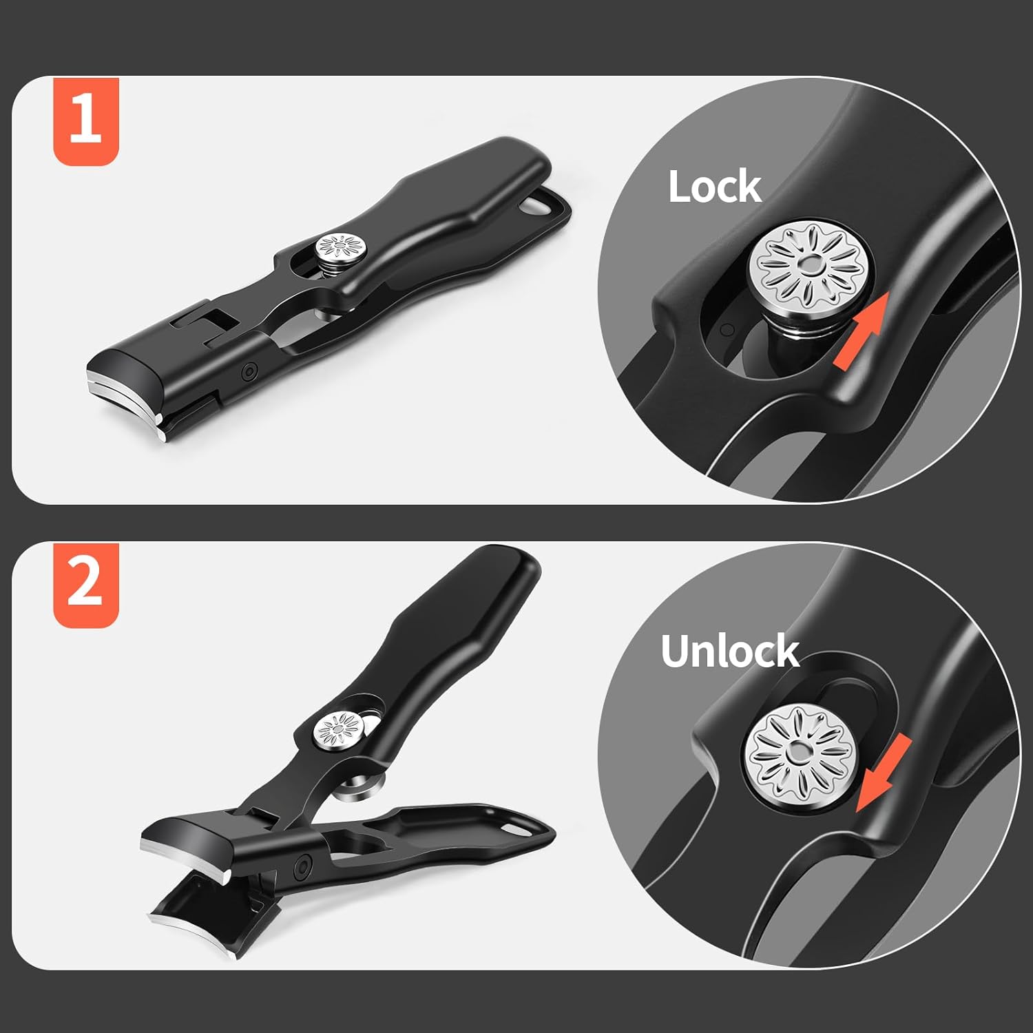 Long Handle Nail Clipper Set for Men & Women Wide Jaw Design 5.5 Inch - Image 5