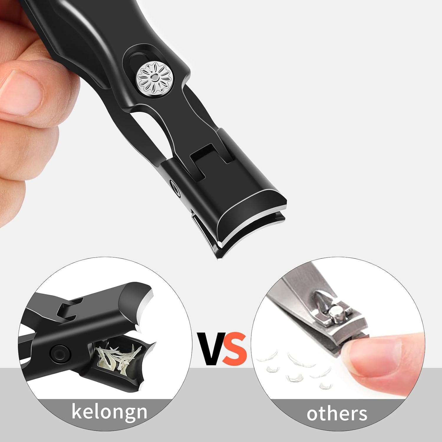 Long Handle Nail Clipper Set for Men & Women Wide Jaw Design 5.5 Inch - Image 3