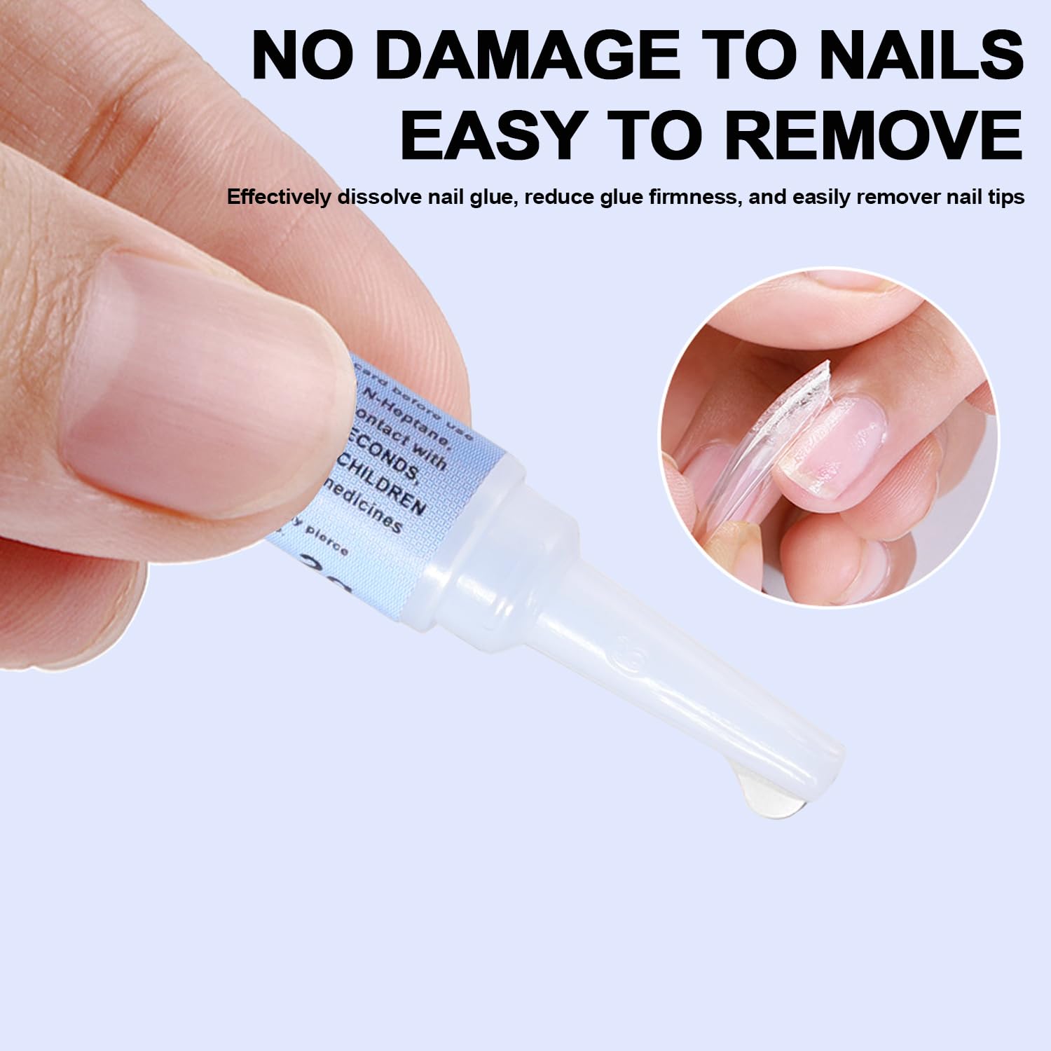 11 Piece Acetone-Free Nail Glue Remover for Press On Fake Nails - Image 3