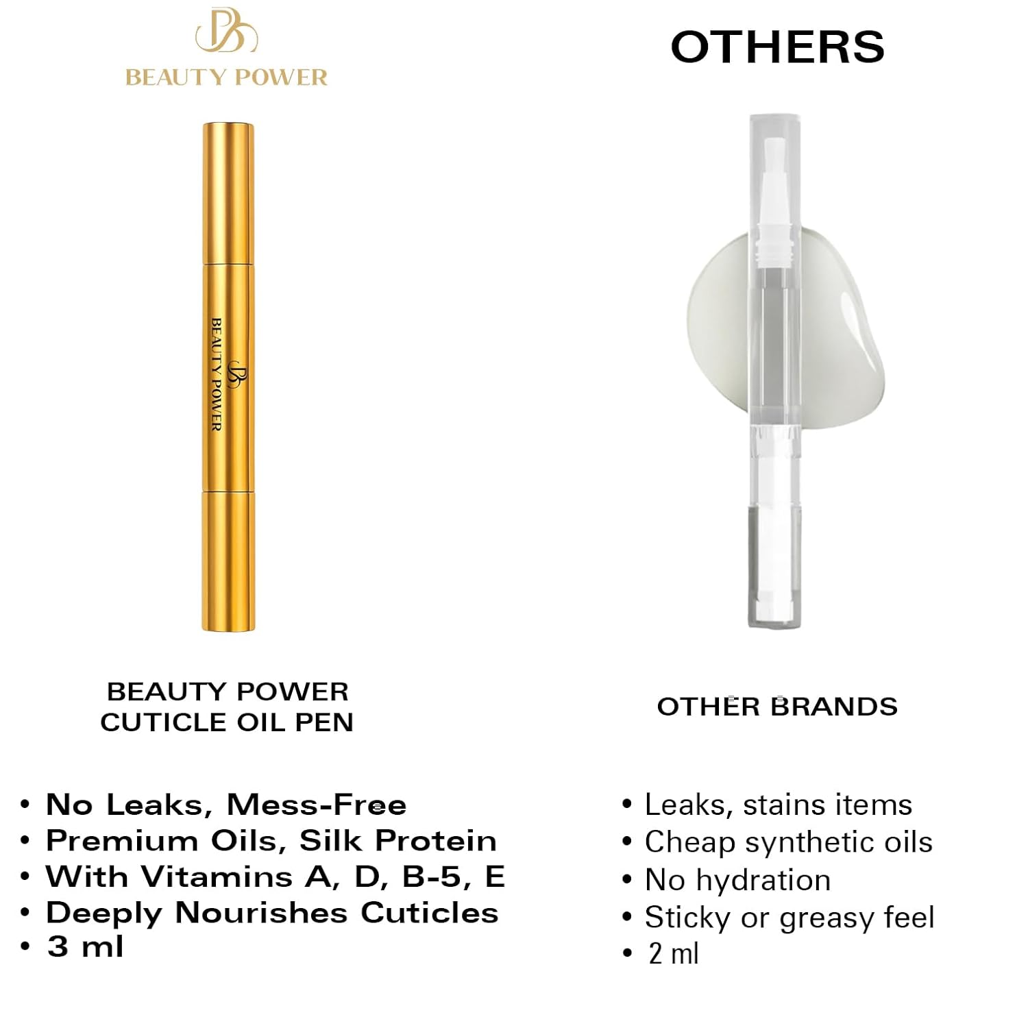 Nail Oil Cuticle Pen - Rose - 10ml Nail Strengthener & Growth Serum with Natural Oils - Image 6