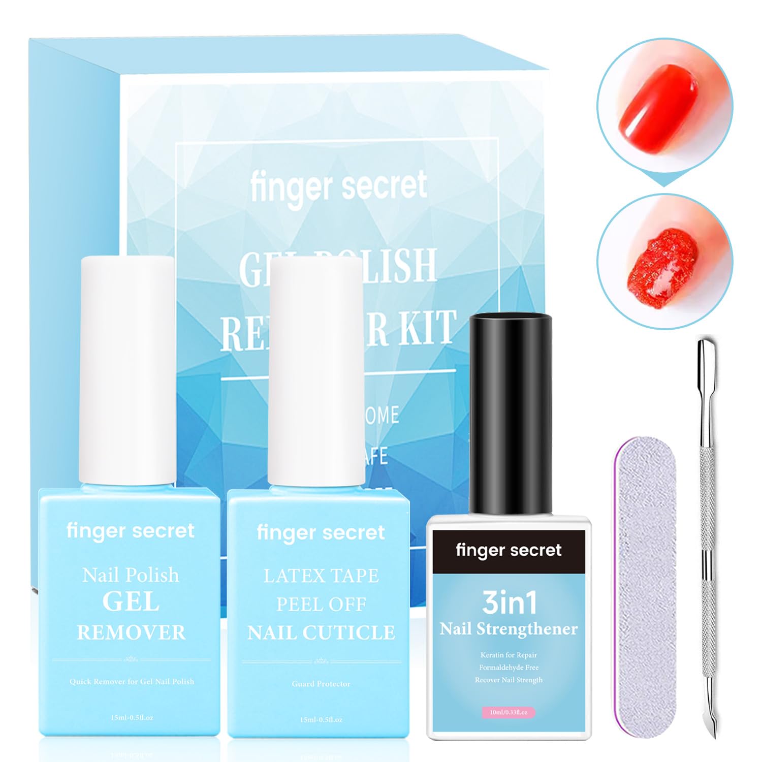 Strong Nail Gel Polish Remover Kit with 100ml Liquid Latex for Enhanced Protection - Image 2