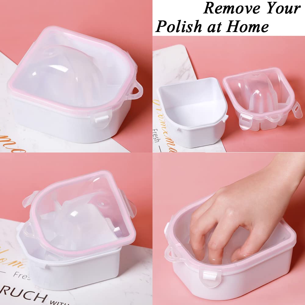 Nail Soaking Bowl Set with Gel Polish Remover, Manicure Tools, and Nail File Included - Image 5