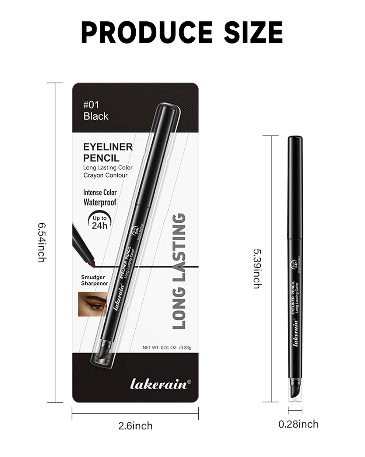 Navy Blue Waterproof Eyeliner Gel Pencil Set 2 Smudge Proof Retractable Pencils with Sharpener and Smudger - Image 7