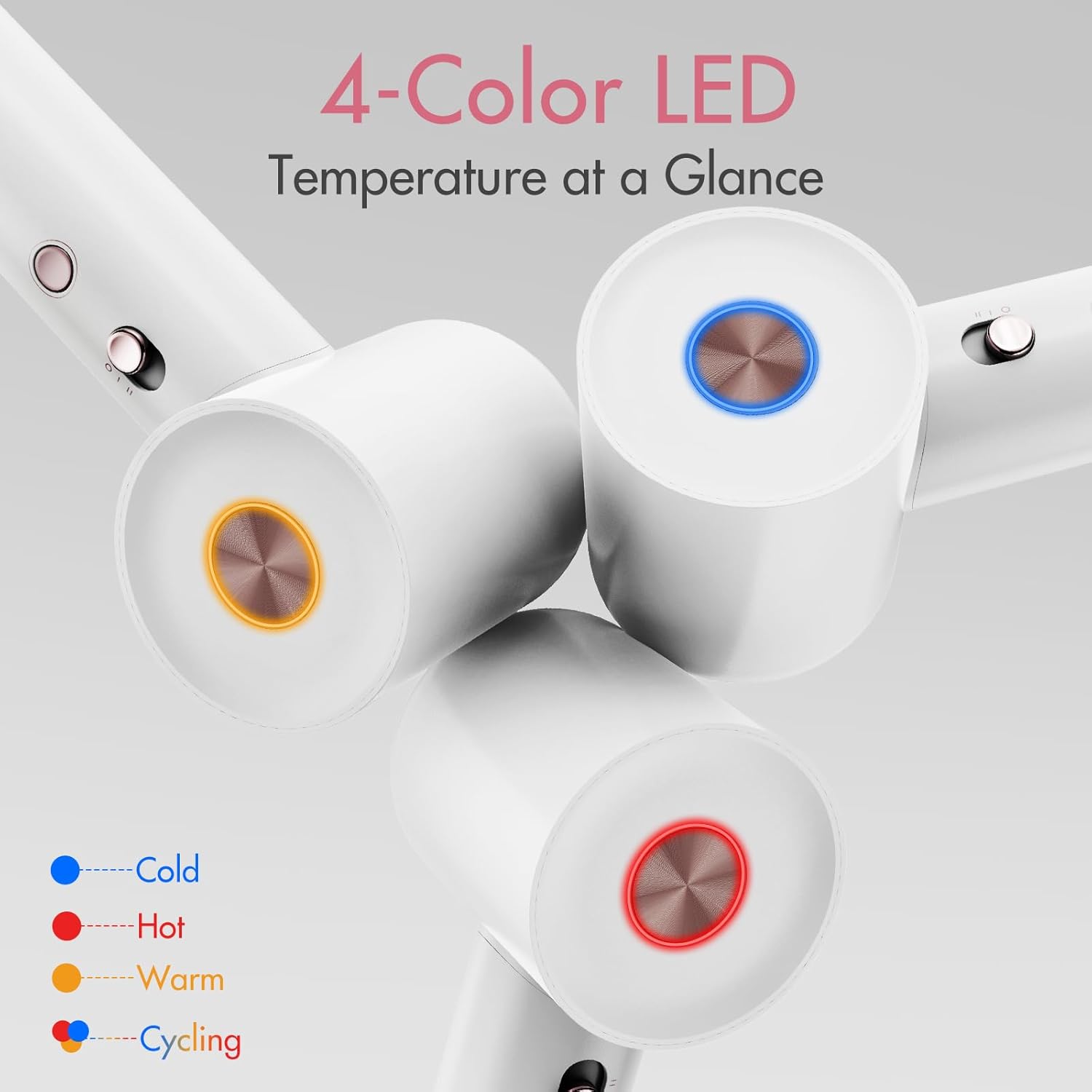 Professional Lightweight Ionic Hair Dryer with Brushless Motor, 2 Speeds, 4 Heat Settings, Quiet Operation - Image 6