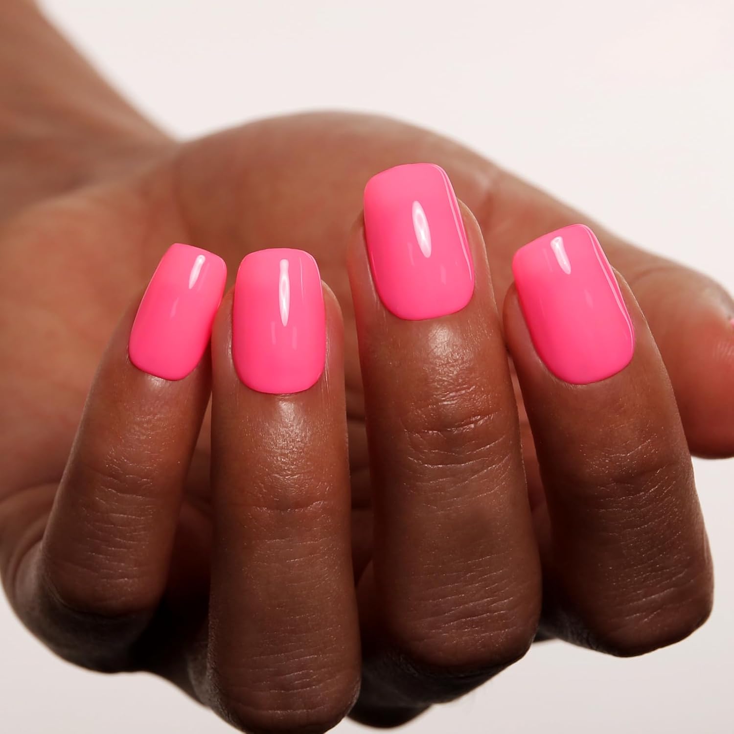 Vibrant Neon Pink Gel Nail Polish for Autumn/Winter - 0.54 Fl Oz Soak Off Formula - Image 4