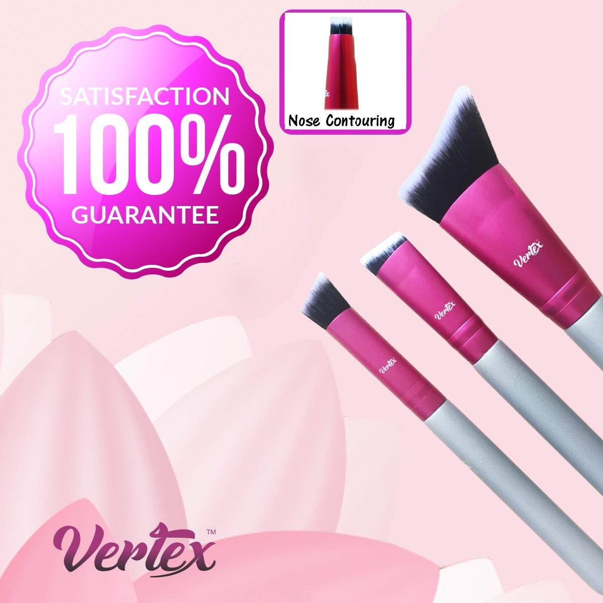 Real Hair Nose Contour Brush Set for Sculpting Blending and Highlighting - Image 5