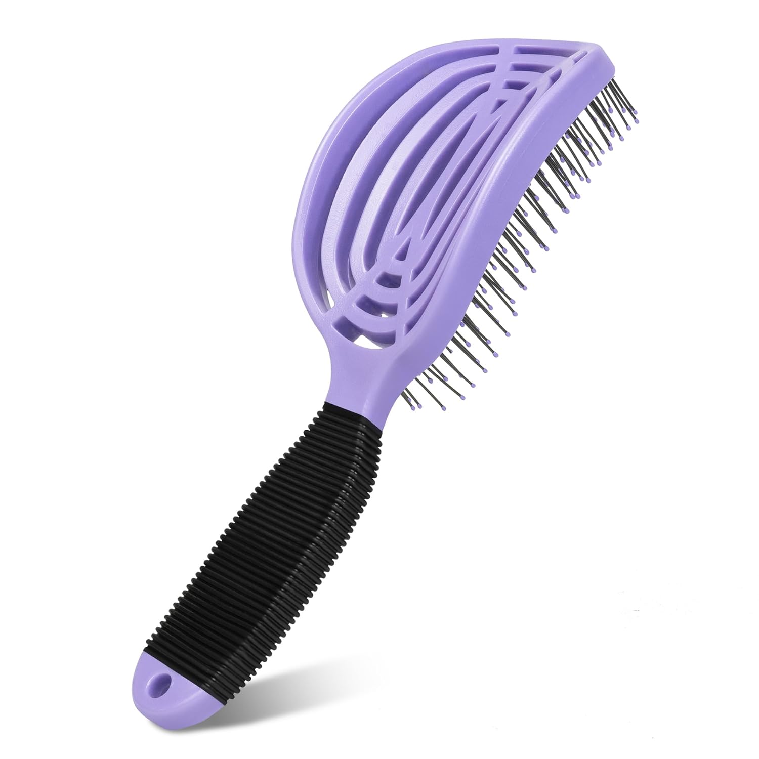 NuWay 4HAIR DoubleC Violet Detangling Brush U.S. Patented Design Hair Dryer Safe - Image 4