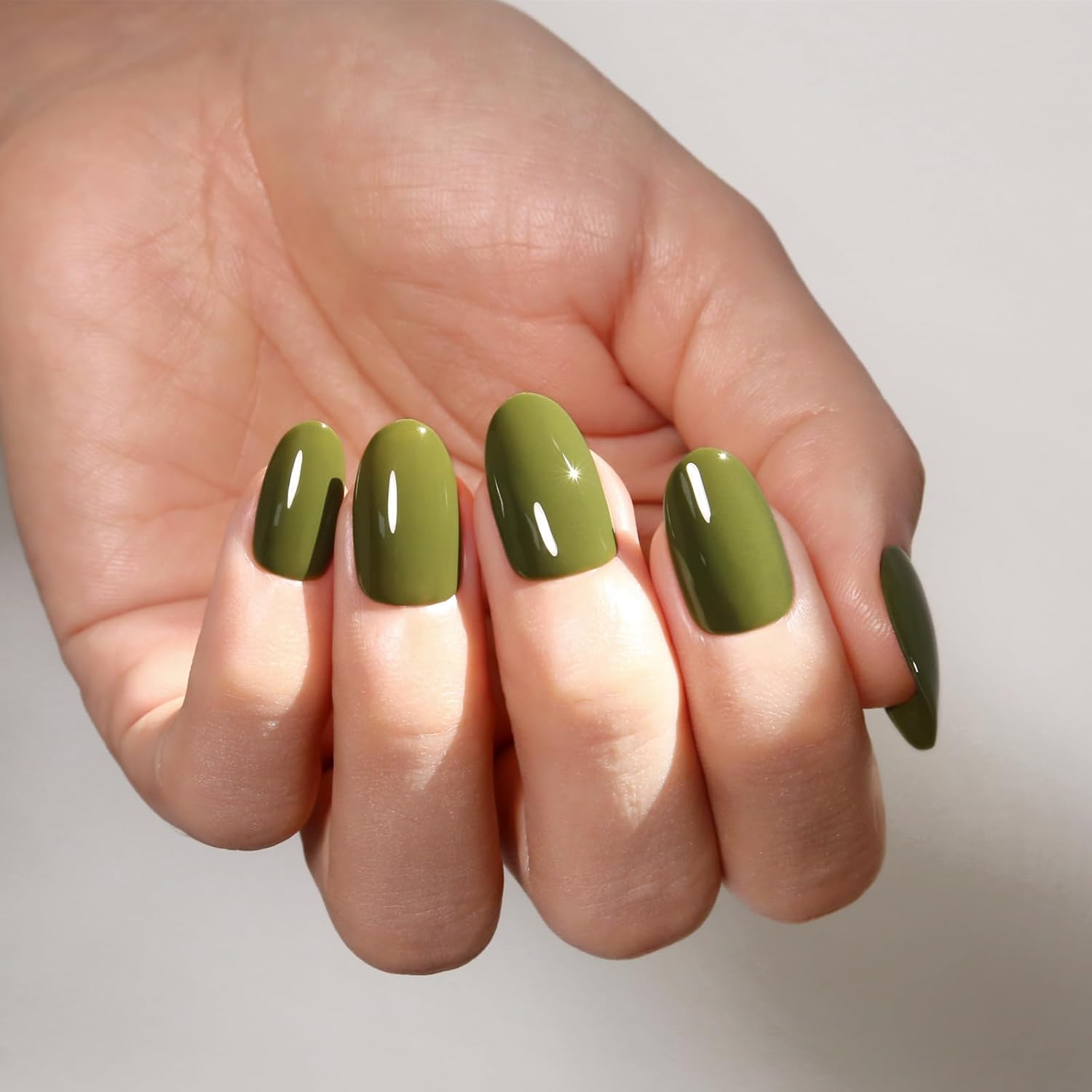 Olive Green Gel Nail Polish 0.54 Fl Oz Large Bottle All Seasons Nail Art - Image 6