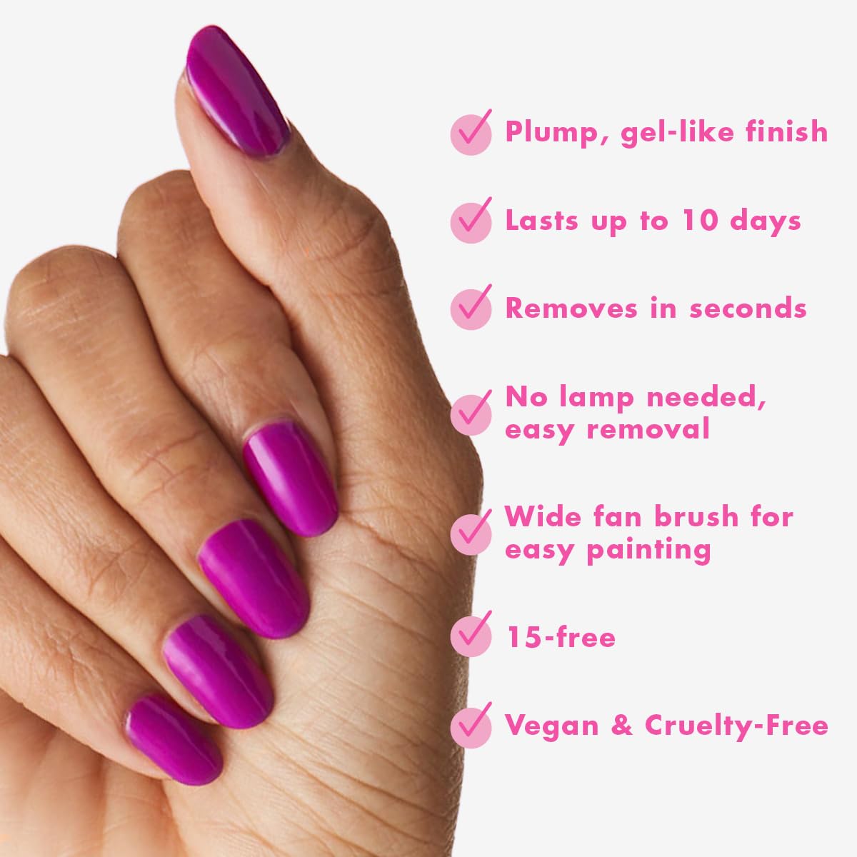 Olive & June Grape Soda Nail Polish 15-Free Vegan Gel-Like Finish 0.5 oz - Image 5