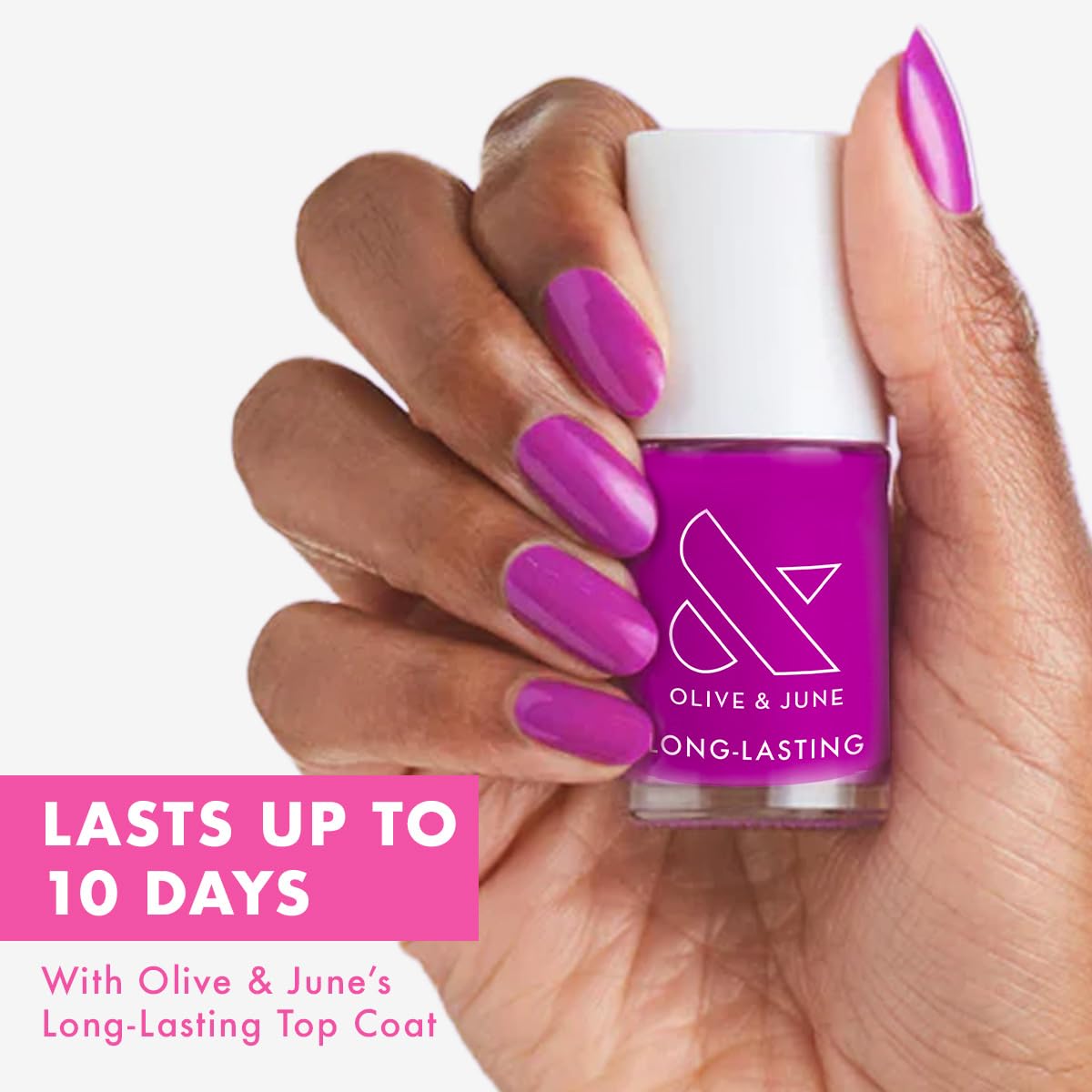 Olive & June Grape Soda Nail Polish 15-Free Vegan Gel-Like Finish 0.5 oz - Image 2