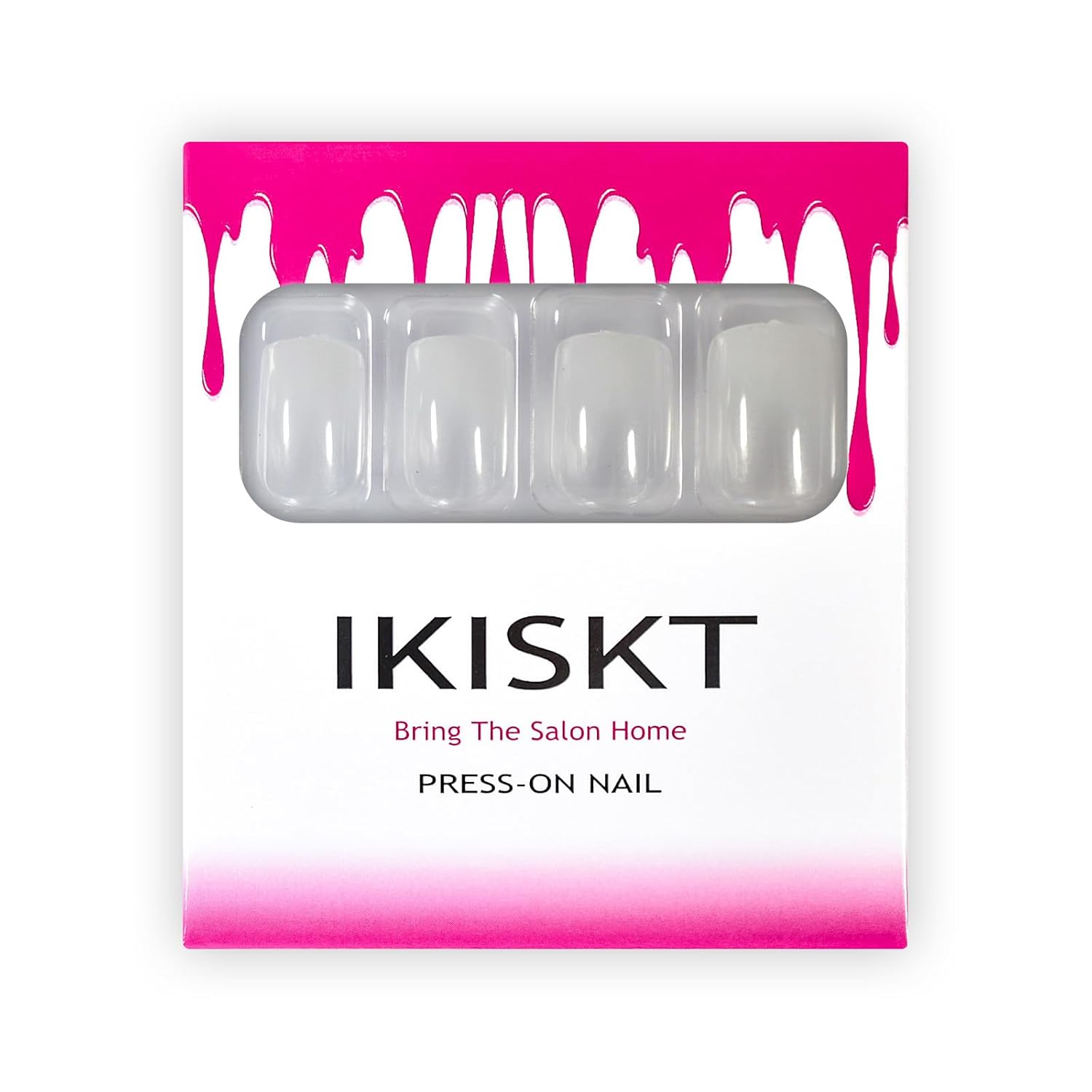 24PCS Short Ombre French Press On Nails - IKISKT Acrylic Glue On Nail Kit - Image 2