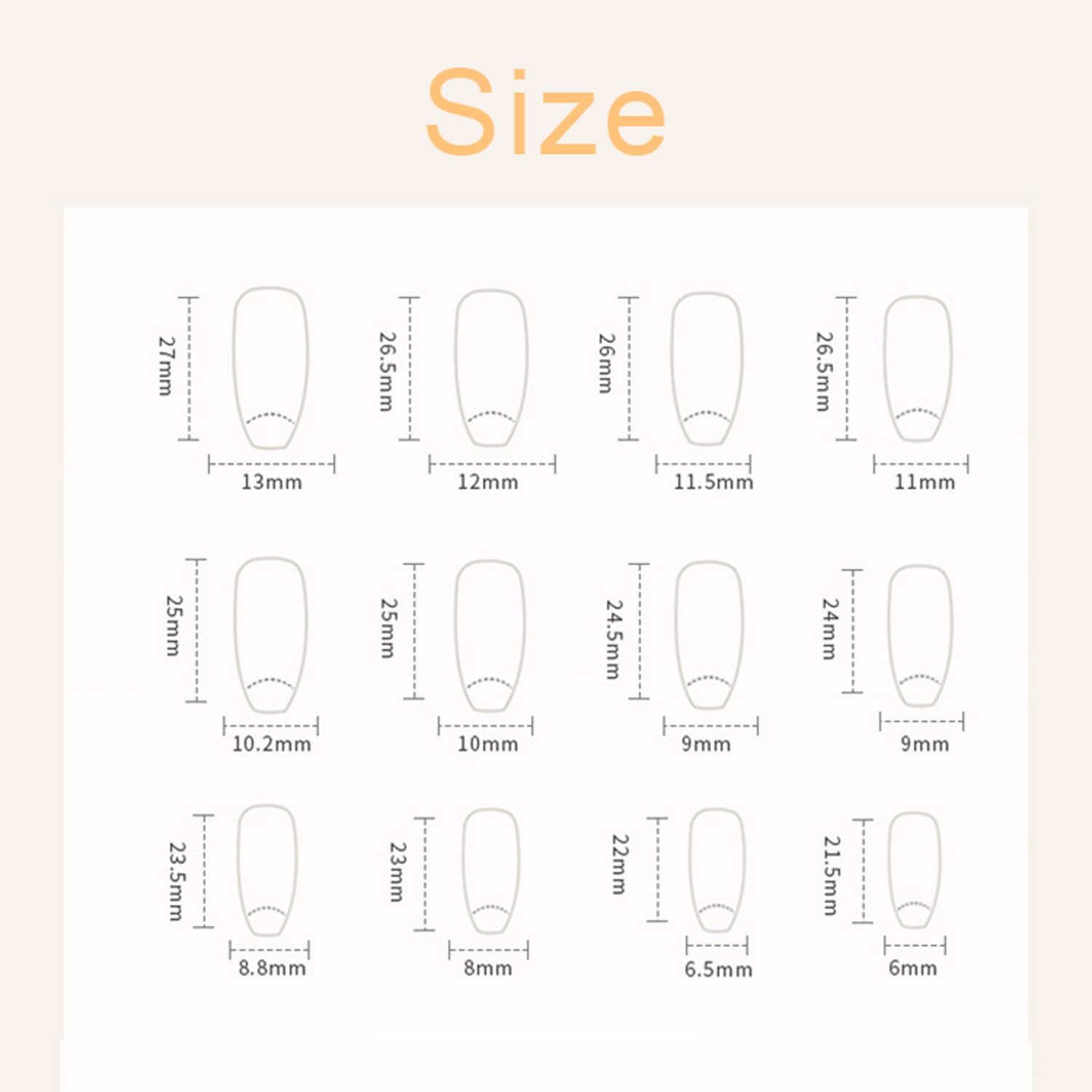 Ombre Medium Coffin Press on Nails 24 Piece Reusable Glitter Macaron Gradient Set - Image 6