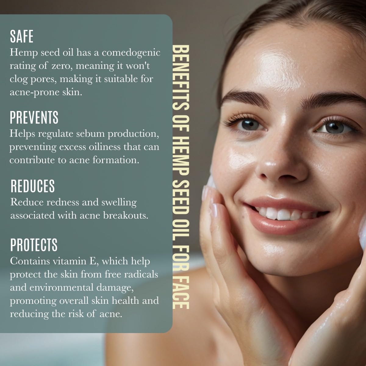 Organic Hemp Seed Gentle Face Cleansing Oil 4oz for Acne Prone Skin - Image 5