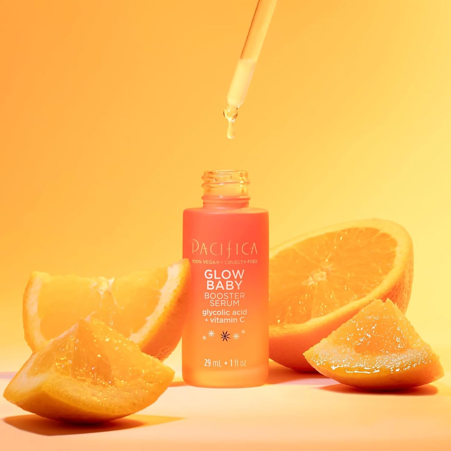 Pacifica Glow Baby Booster Vitamin C Face Serum 1 oz with Glycolic Acid Fragrance-Free Vegan - Image 20