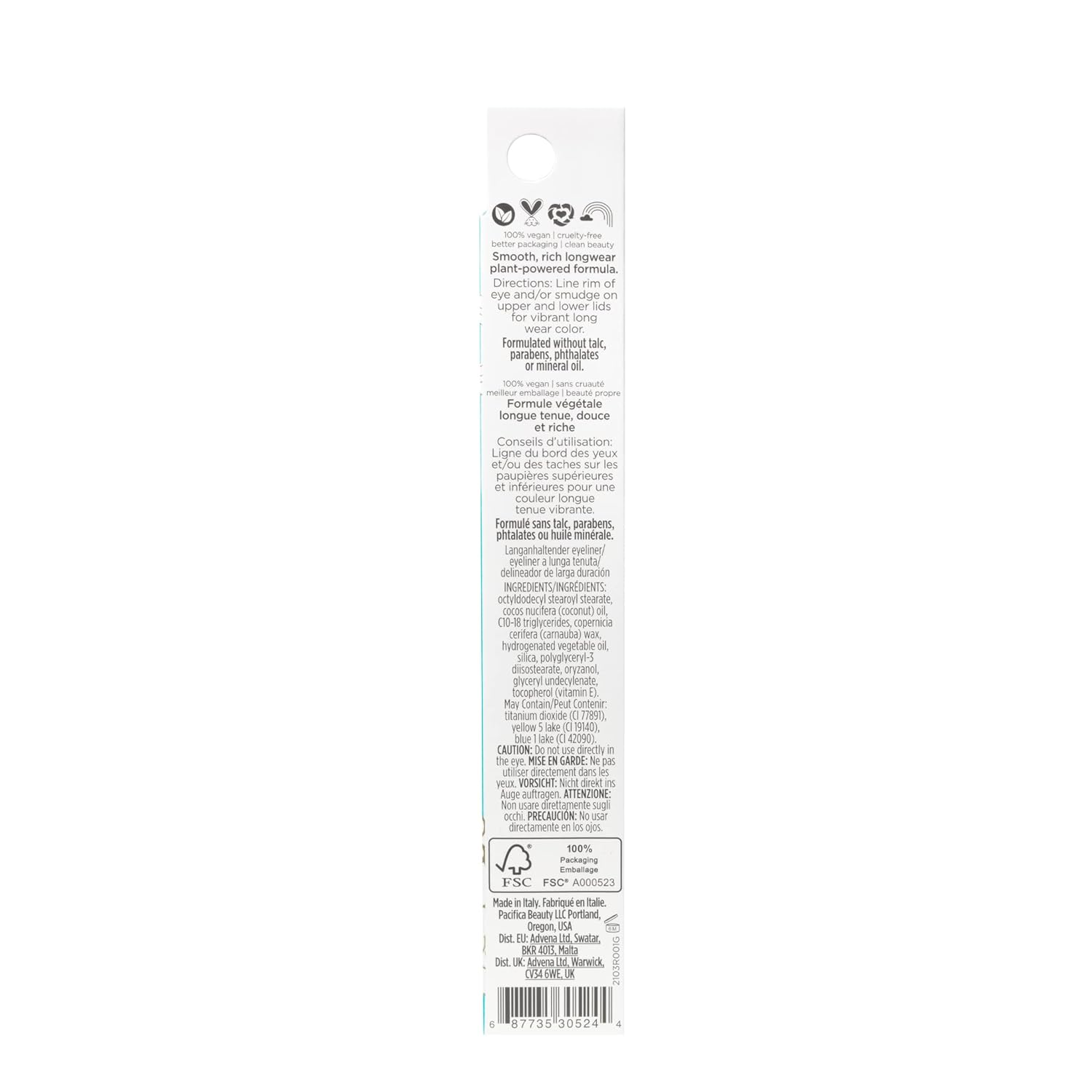 Pacifica Pastel Ocean Blue Waterproof Eyeliner Pencil Longwear Vegan 0.04 oz - Image 10