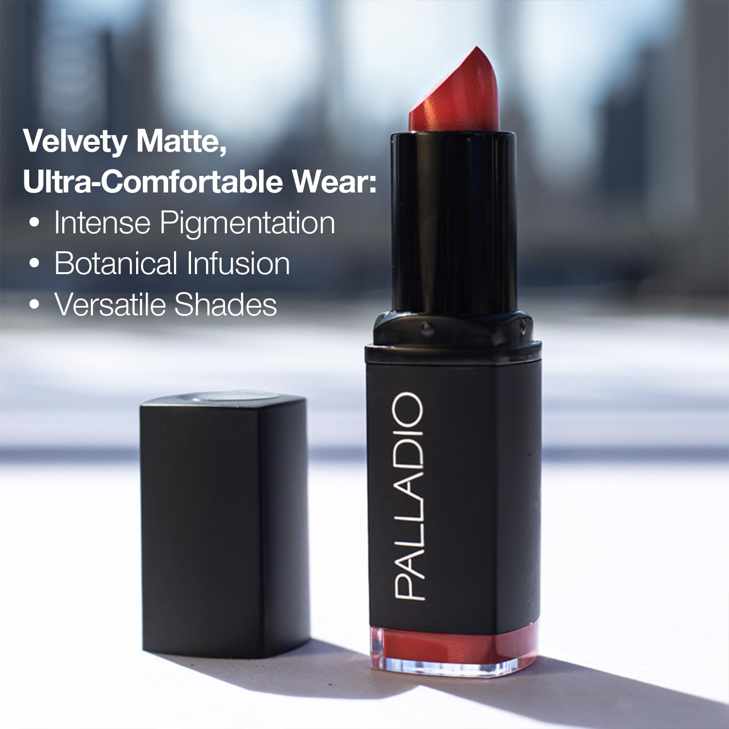 Palladio Herbal Matte Lipstick Coral Creamy Full Coverage Long Lasting 0.12 oz - Image 4