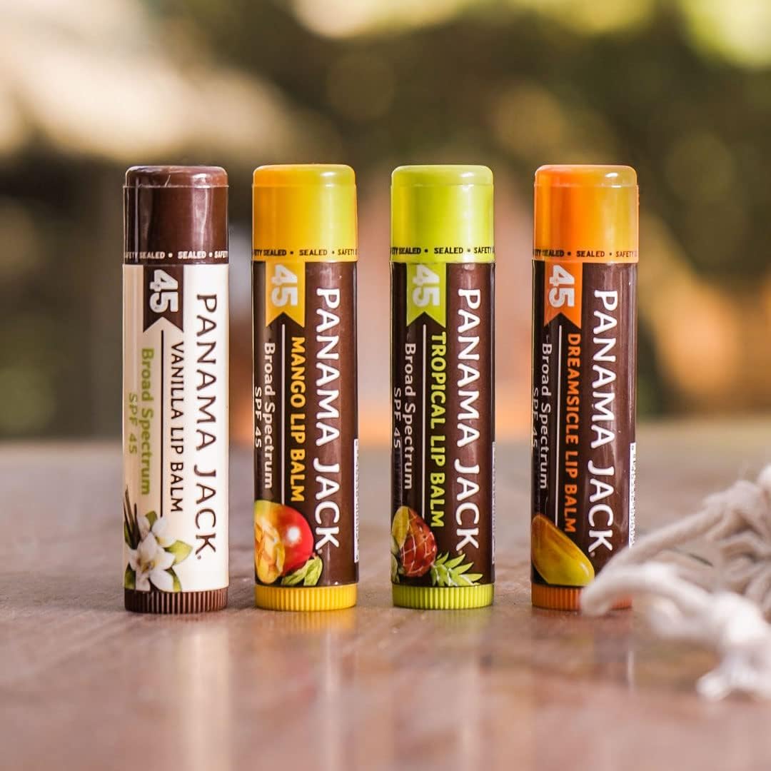 Panama Jack Sunscreen Lip Balm SPF 45 4-Count Flavor Pack for Dry Chapped Lips - Image 6