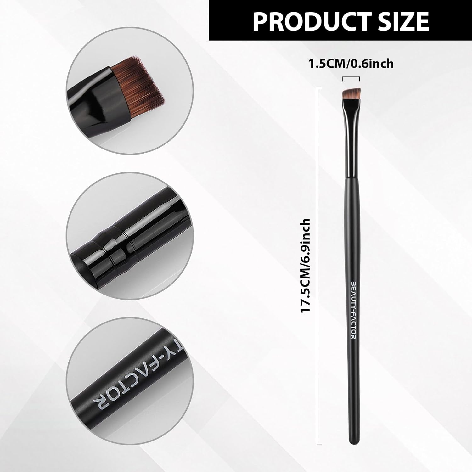 Ultra-Fine Tip Precision Eyeliner Brush Durable Synthetic Bristles for Sharp Lines and Smoky Effects - Image 2