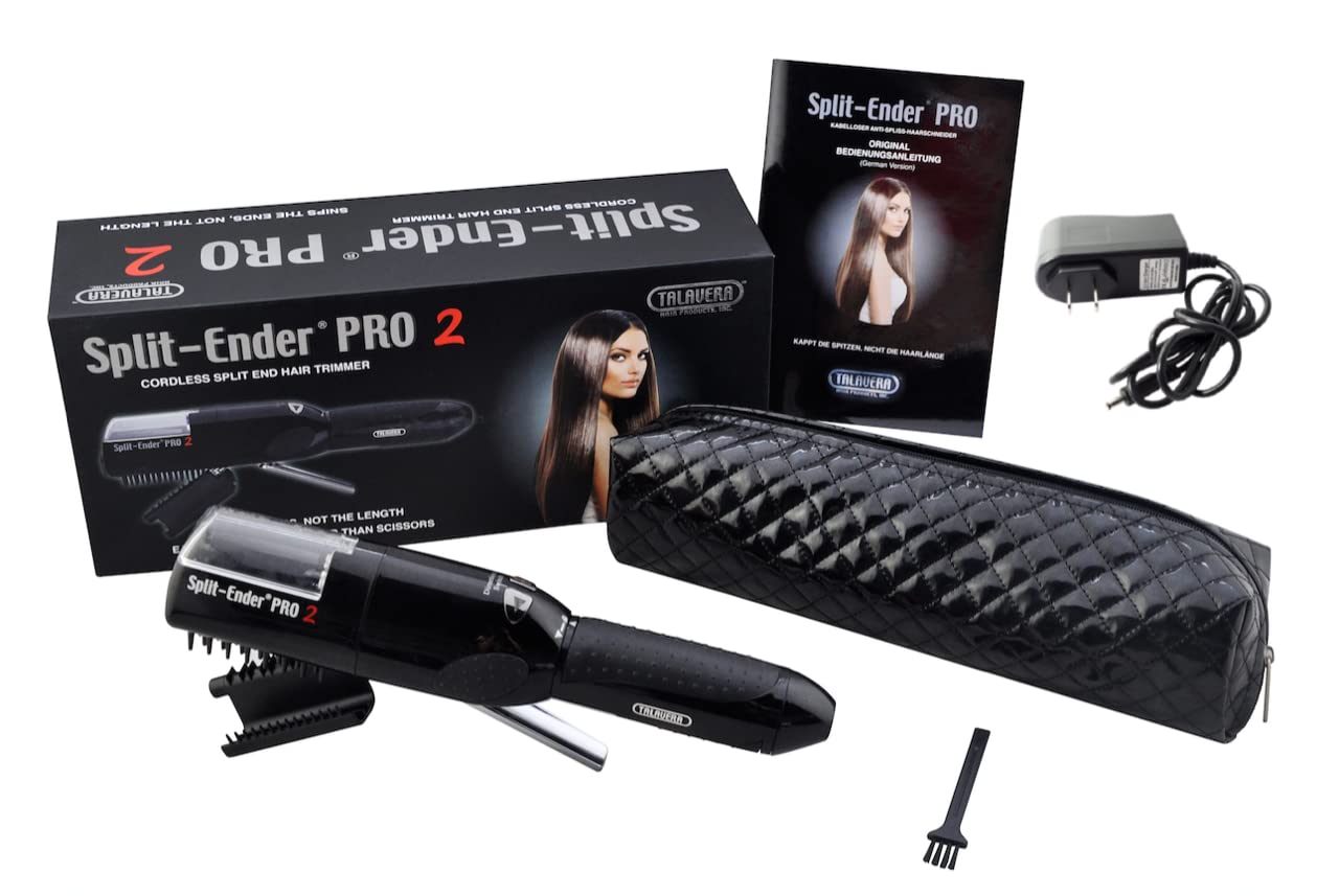 Pro 2 Cordless Split End Hair Trimmer Rechargeable 2-in-1 Clipper for All Hair Types Black - Image 2