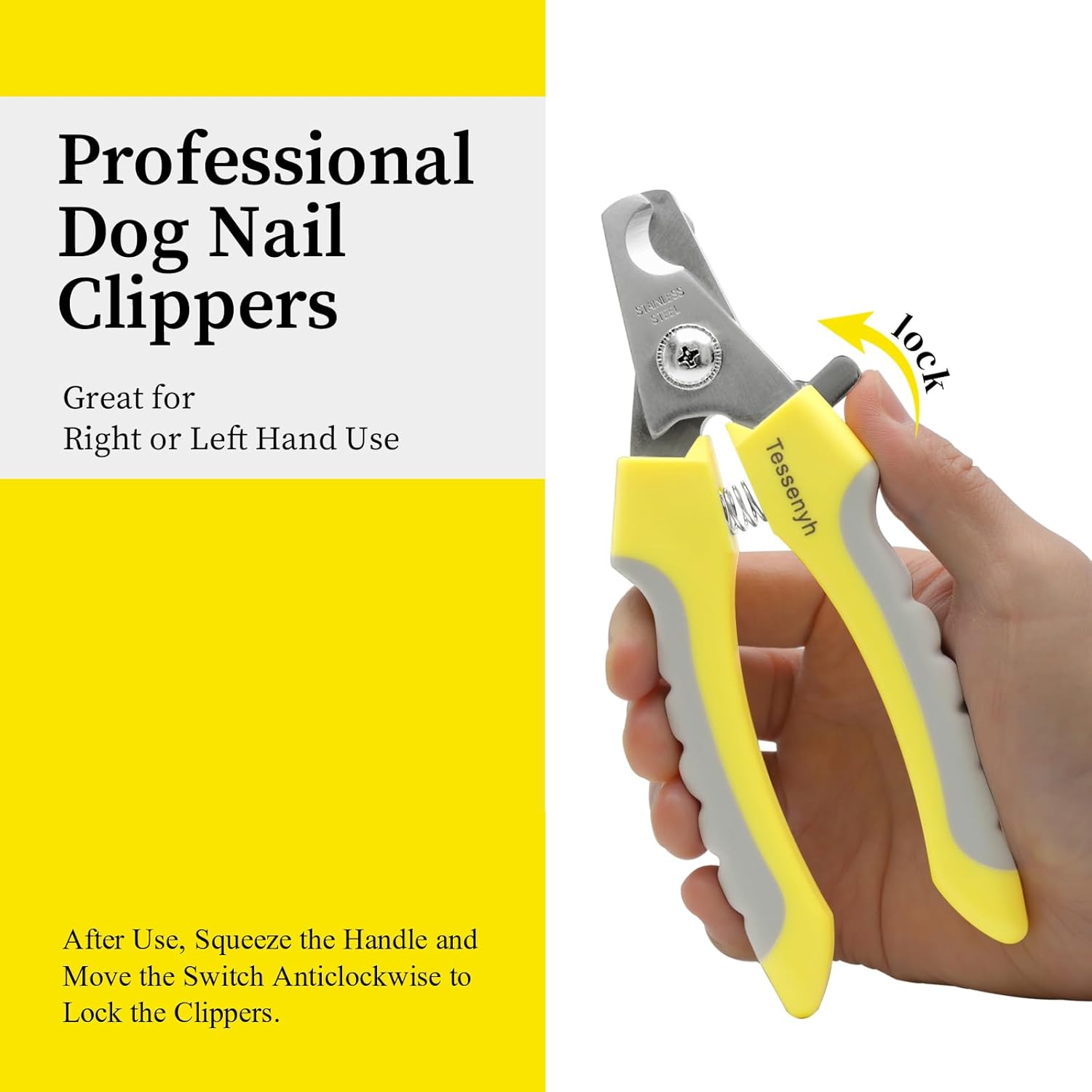 Heavy Duty Nail Clippers for Medium Large Dogs, Safety Lock Guard Included - Image 4