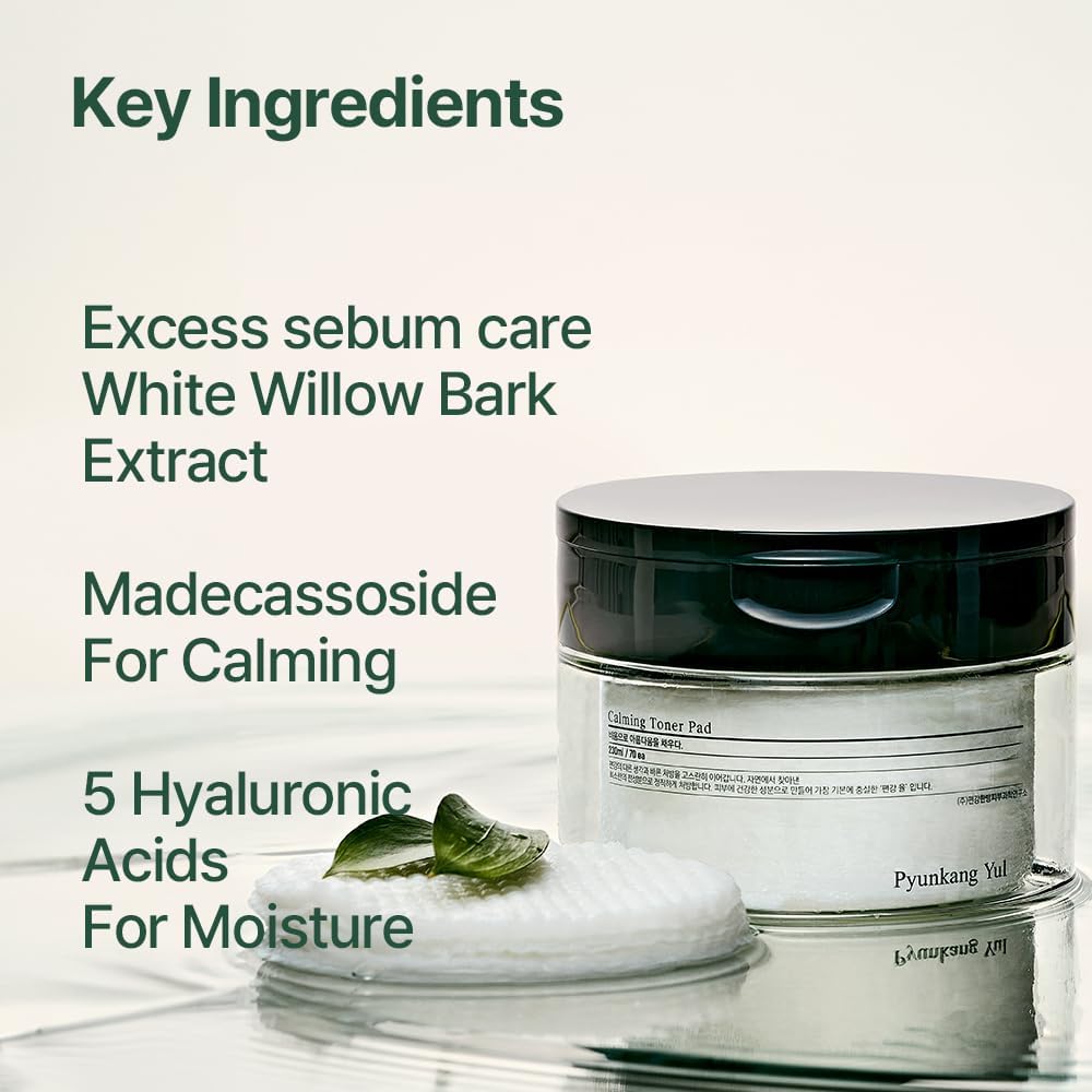 Pyunkang Yul Calming Toner Pads with Tea Tree and 5 Hyaluronic Acids, 70 Count, 7.7 fl oz - Image 6