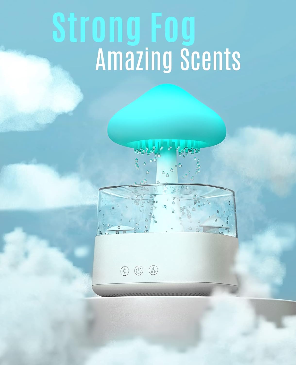 Misty Rain Cloud Humidifier with Water Drip, Mushroom Diffuser, and Soothing Sleep Sounds - Image 7