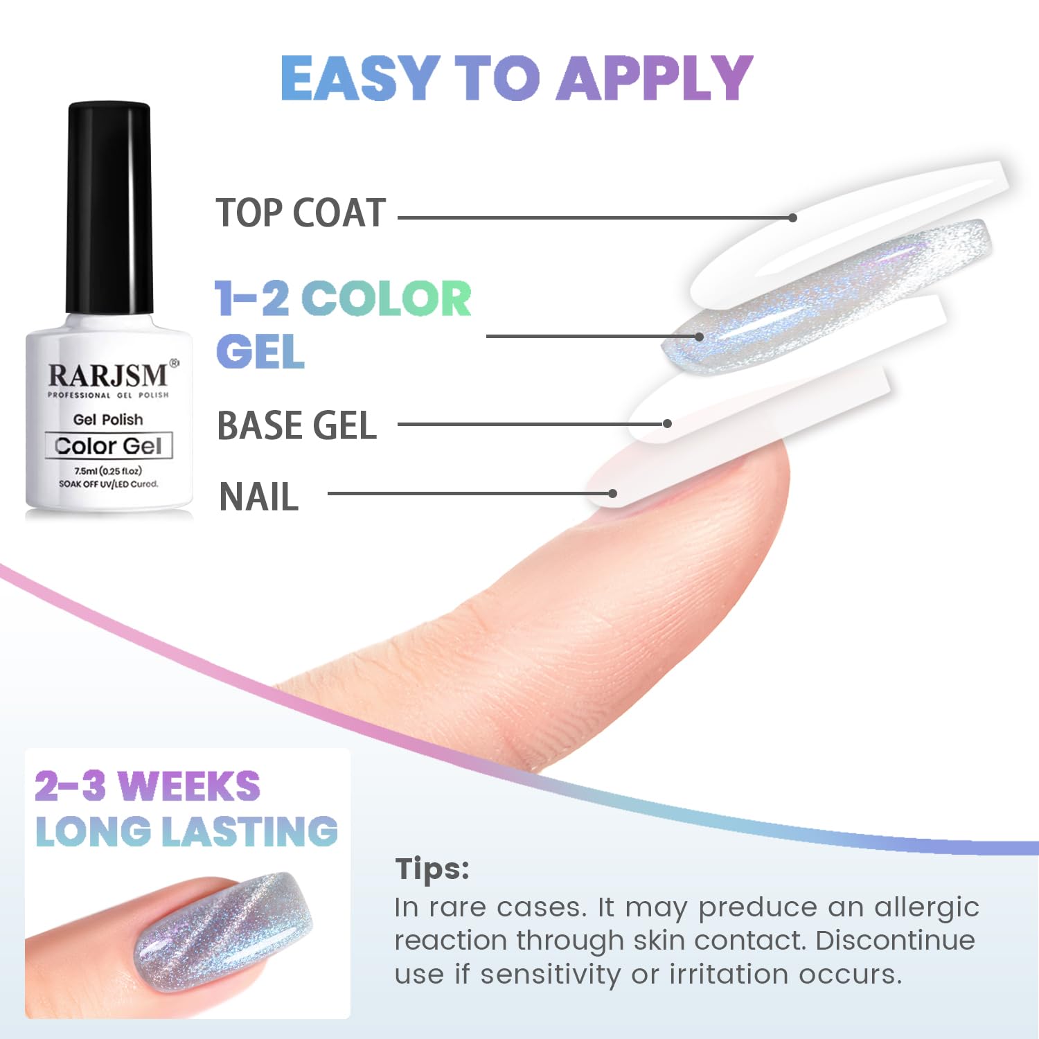 RARJSM 6-Color Aurora Mermaid Cat Eye Gel Polish Kit with Magnetic Stick - Image 8